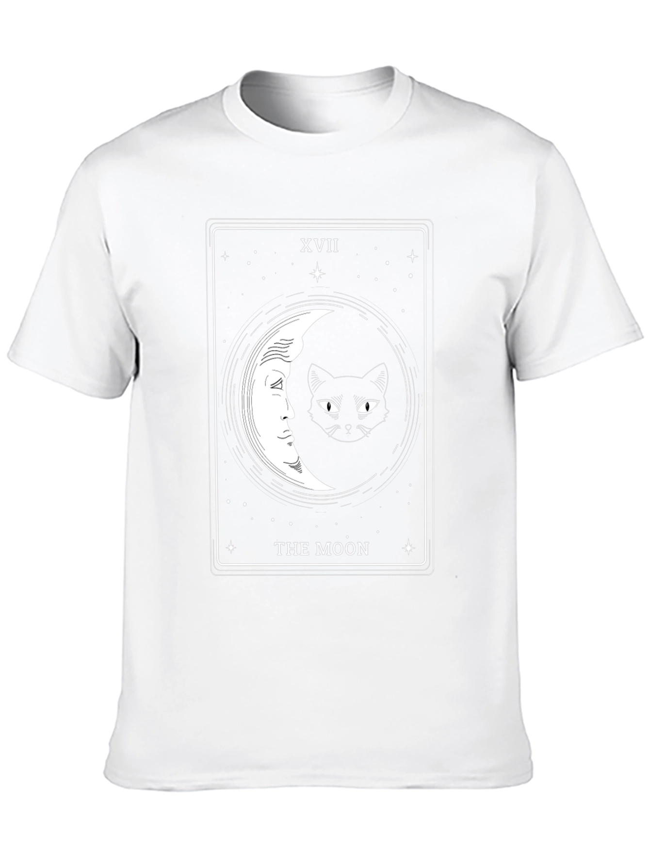 The Moon Tarot Card Cat Graphic Tee