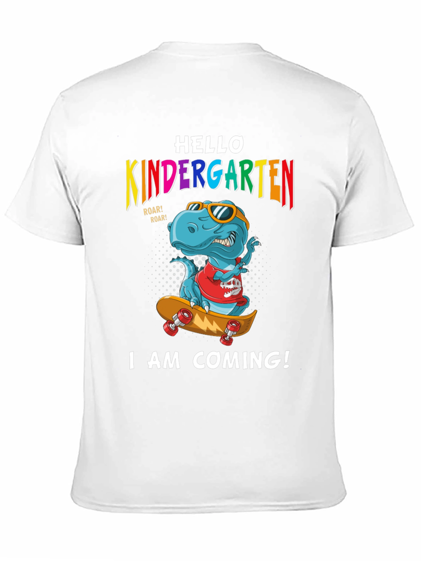 Kindergarten T-Rex Skateboard T-Shirt