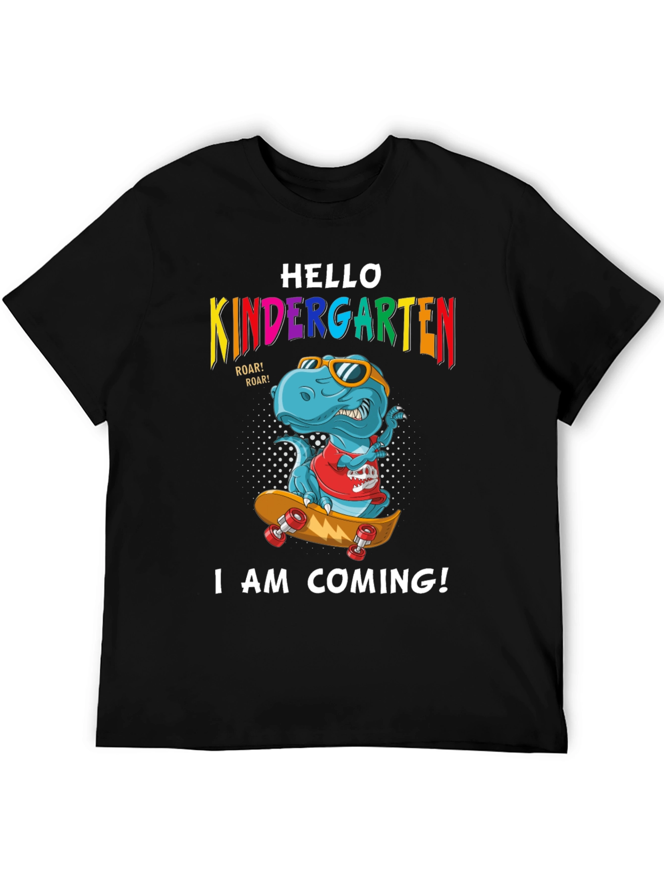 Kindergarten T-Rex Skateboard T-Shirt