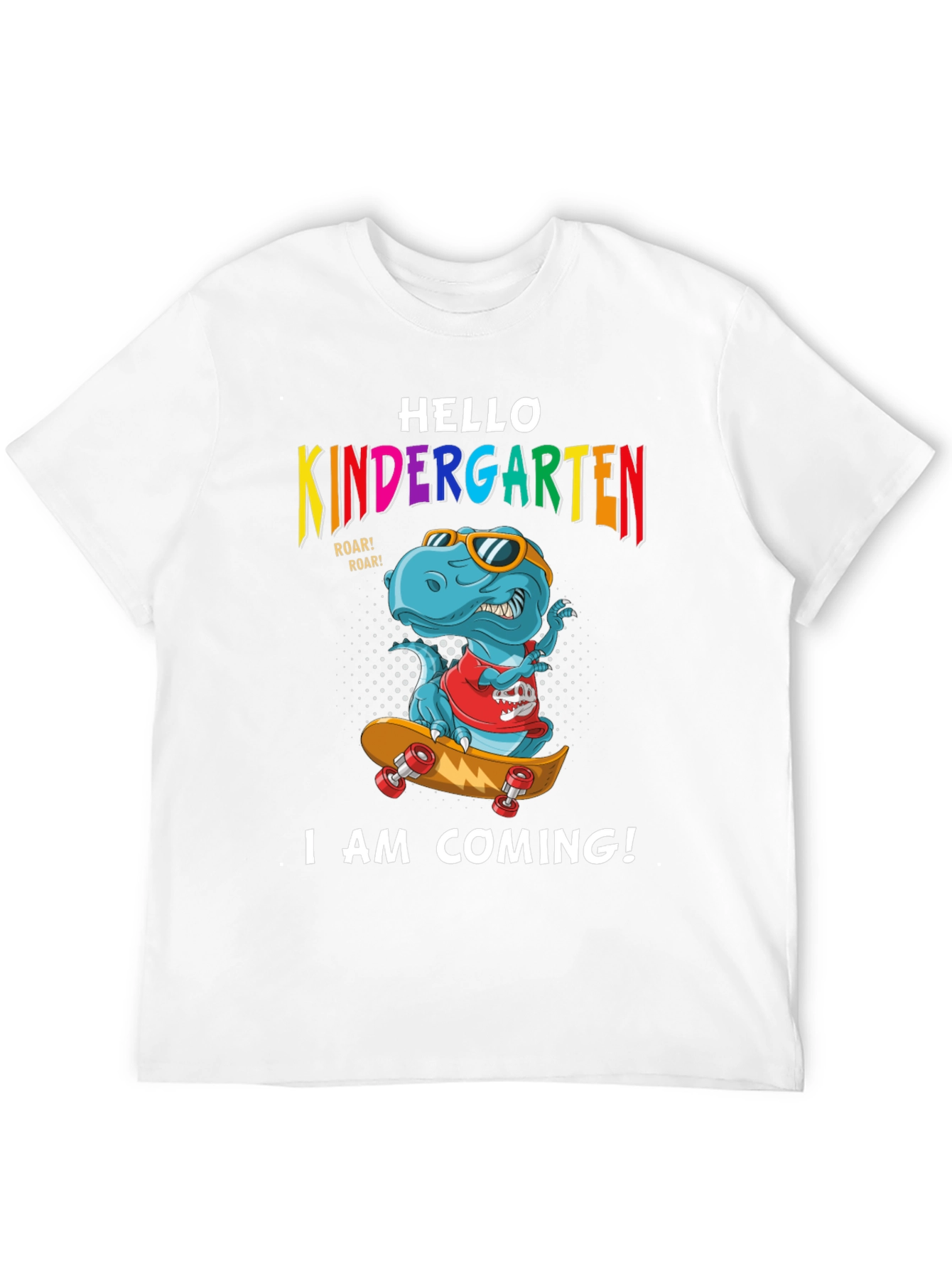 Kindergarten T-Rex Skateboard T-Shirt