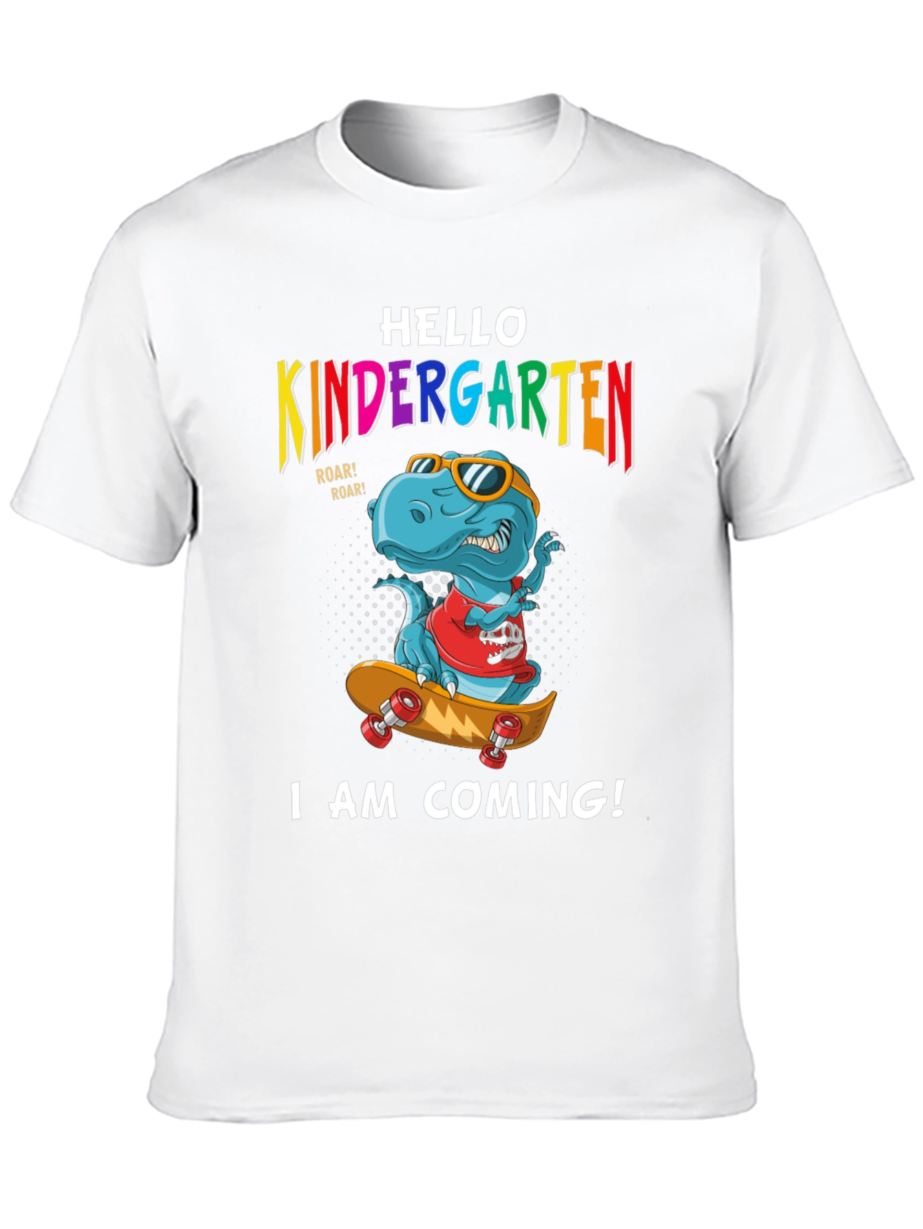 Kindergarten T-Rex Skateboard T-Shirt