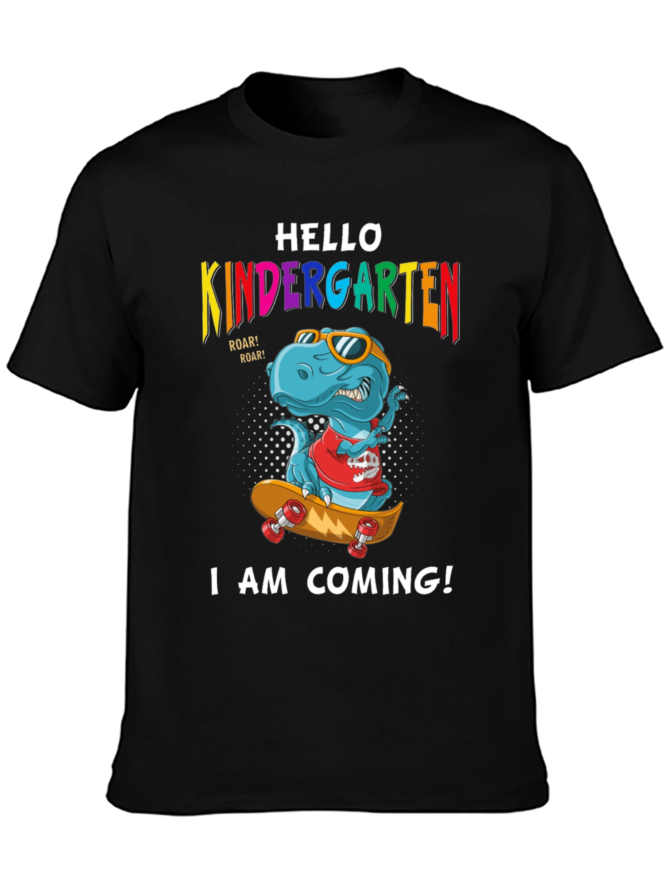 Kindergarten T-Rex Skateboard T-Shirt