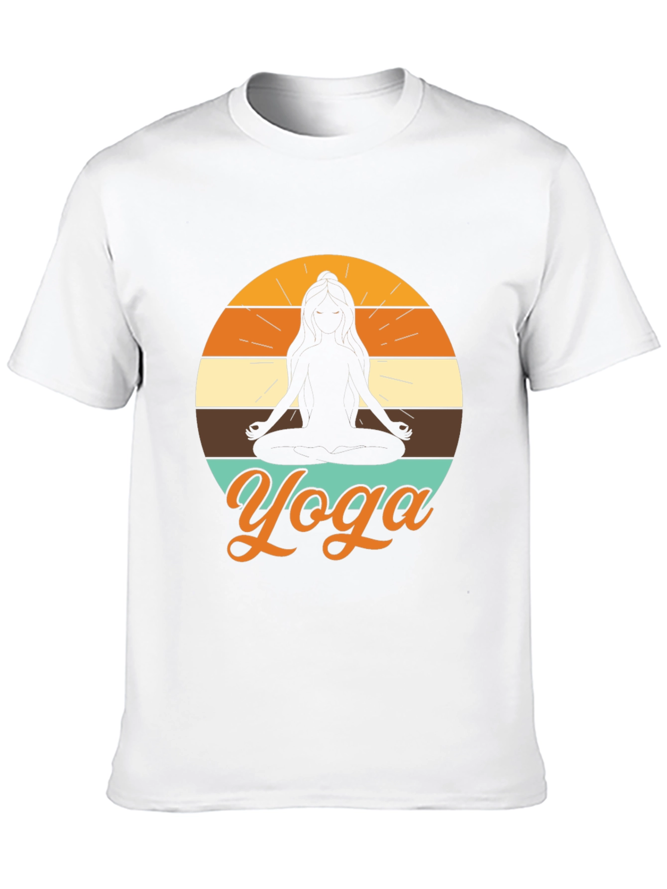 Yoga Silhouette Graphic Tee - Black Relaxed Fit