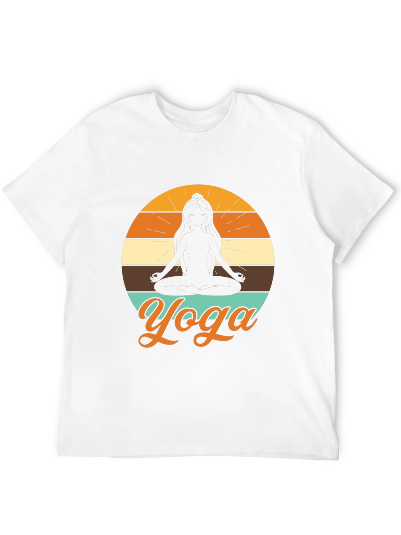 Yoga Silhouette Graphic Tee - Black Relaxed Fit