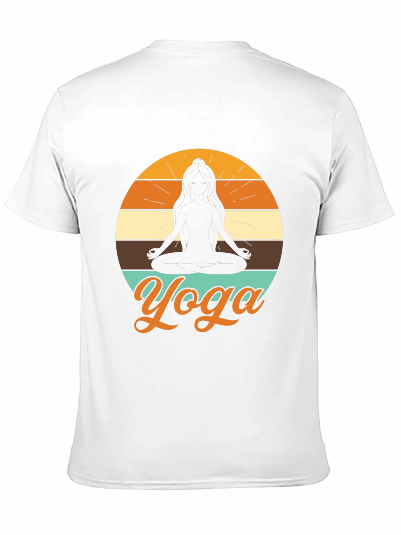 Yoga Silhouette Graphic Tee - Black Relaxed Fit