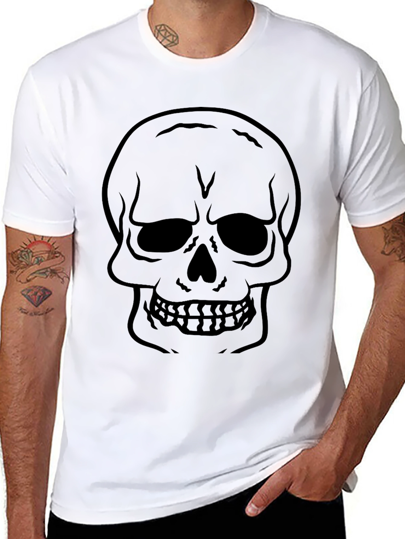 Skull Graphic Black T-Shirt - Unisex