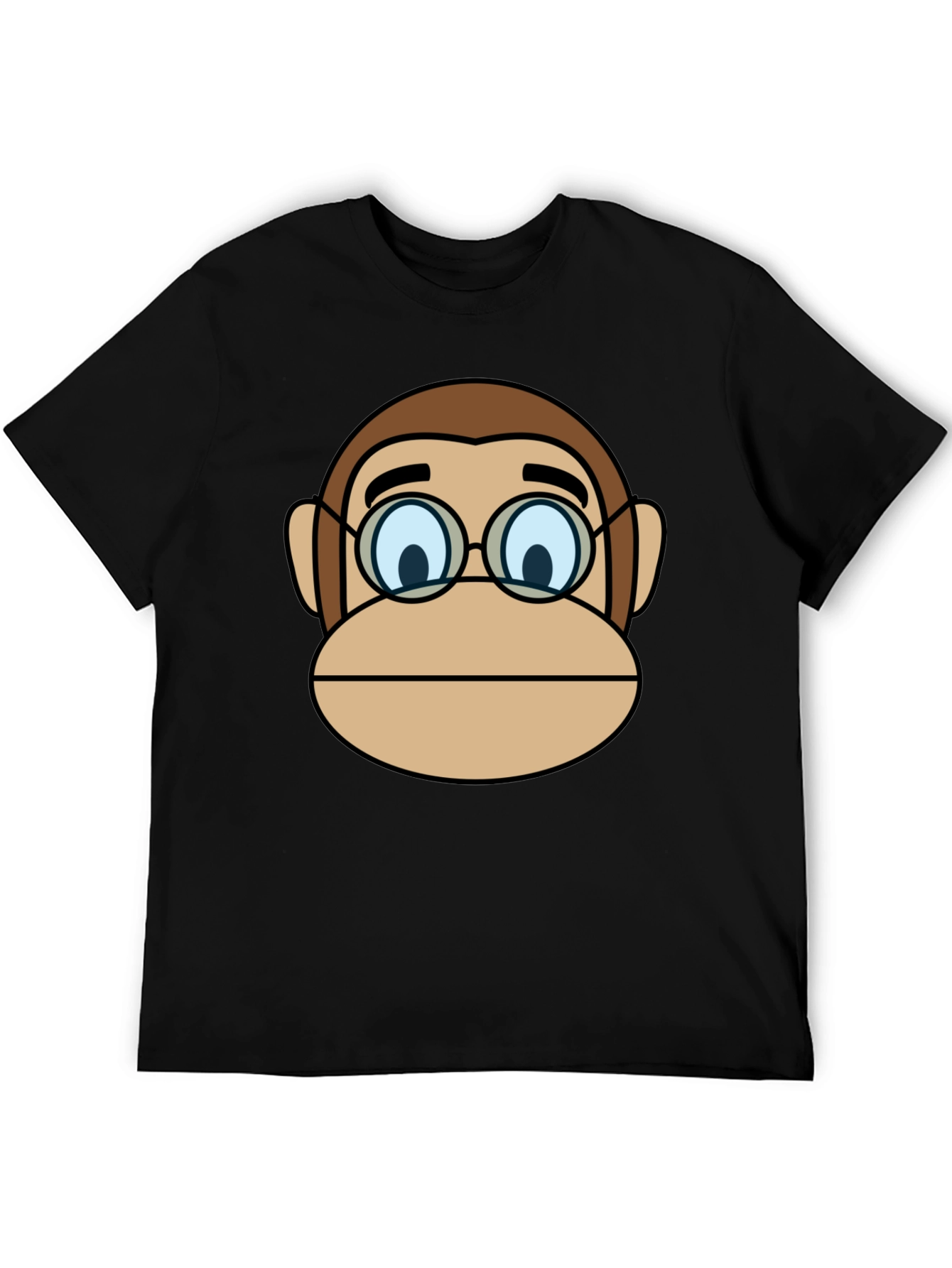 Funny Monkey Face T-Shirt with Glasses