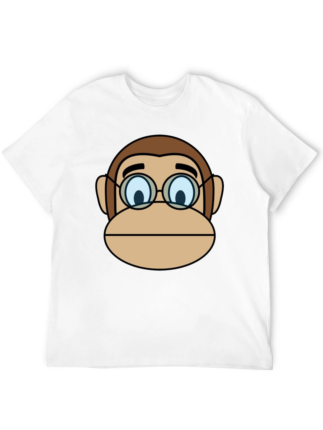 Funny Monkey Face T-Shirt with Glasses