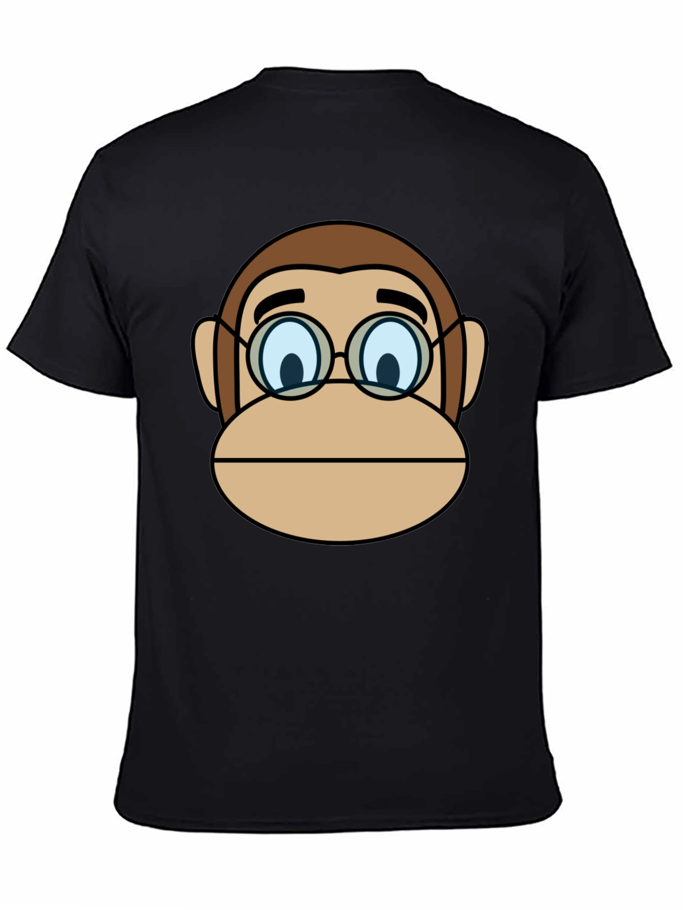 Funny Monkey Face T-Shirt with Glasses