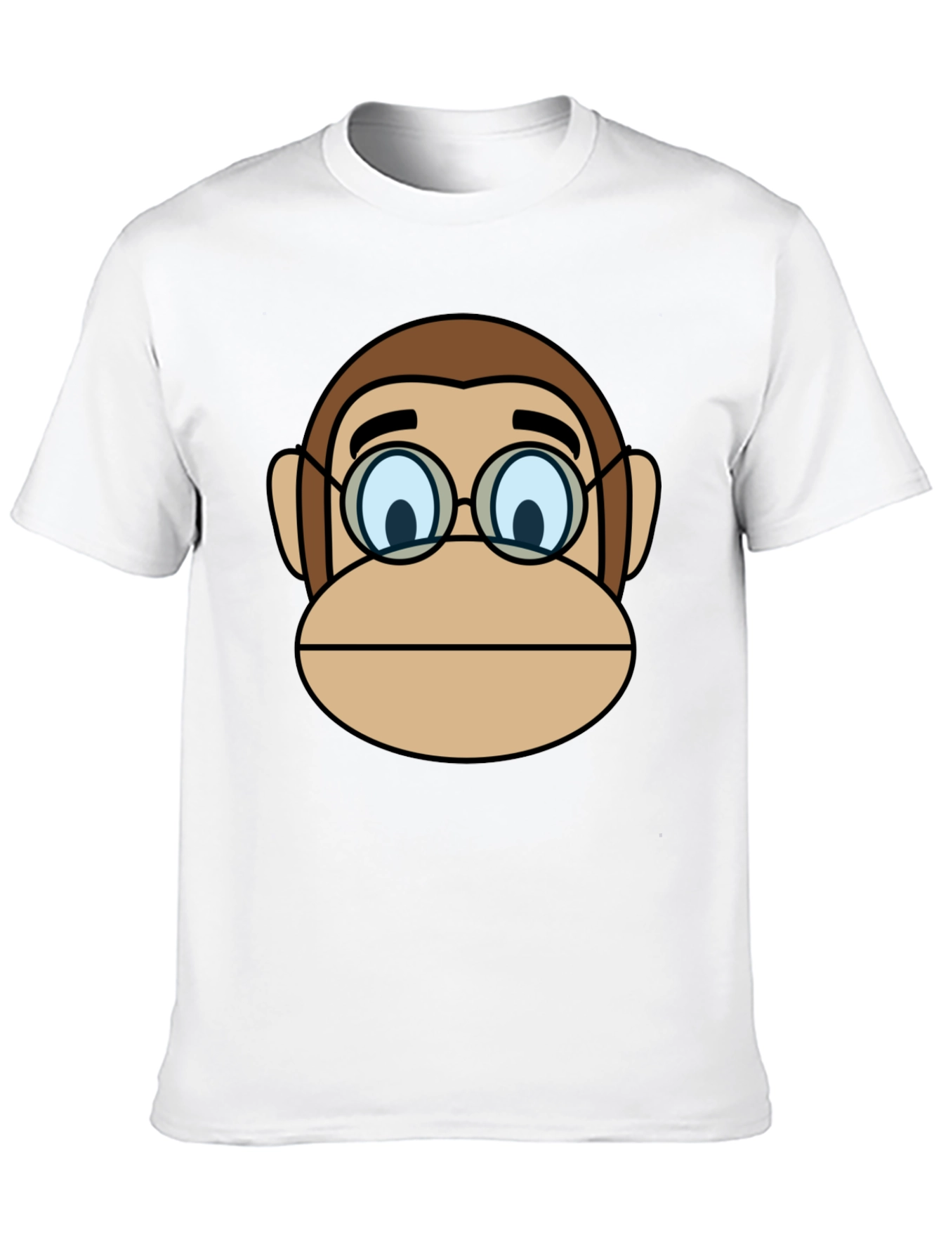 Funny Monkey Face T-Shirt with Glasses