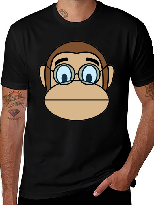 Funny Monkey Face T-Shirt with Glasses