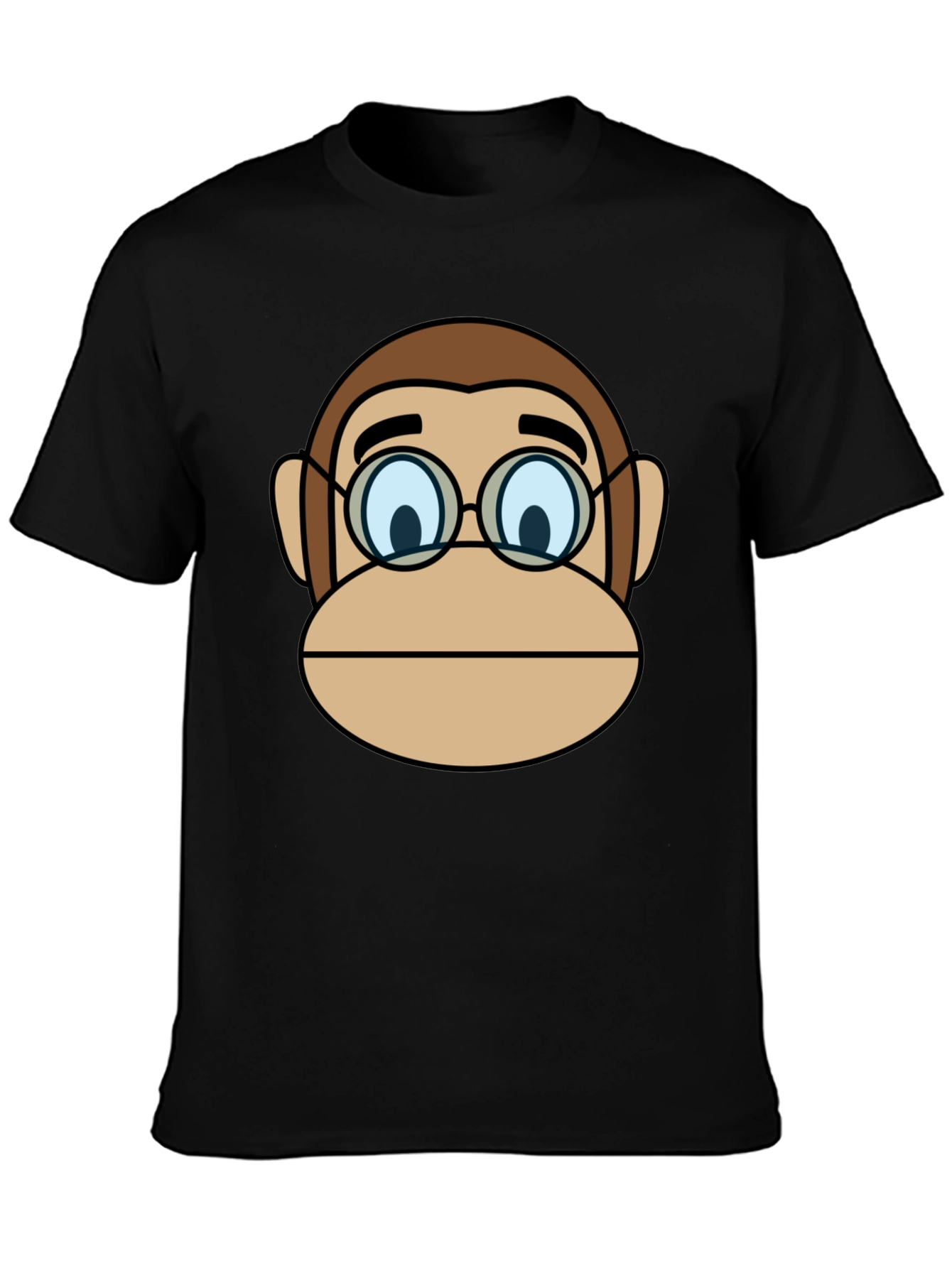 Funny Monkey Face T-Shirt with Glasses