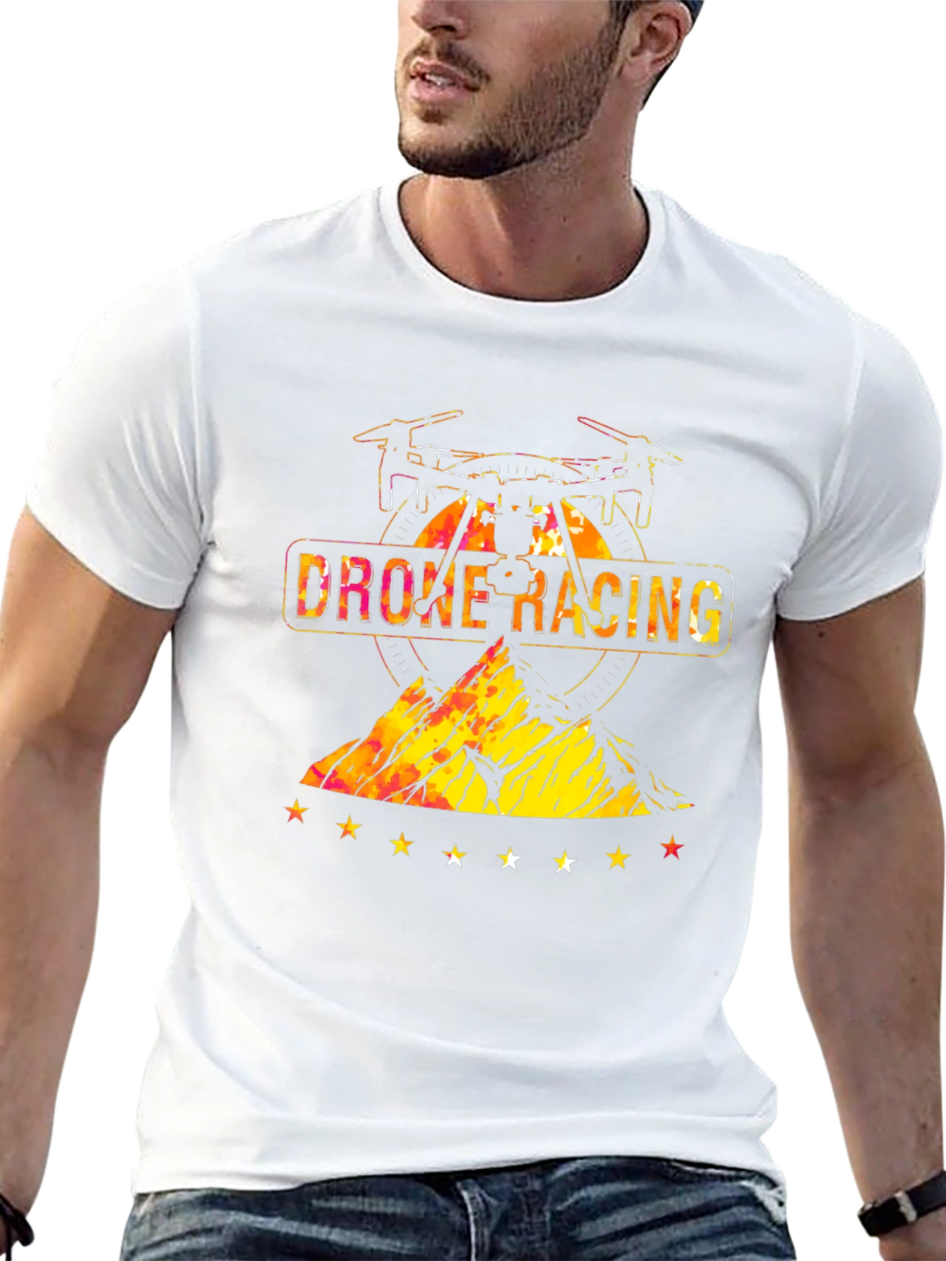 Drone Racing Graphic T-Shirt - Mens Black Tee