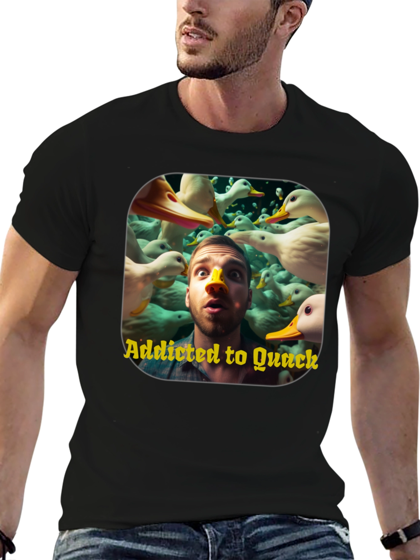 Addicted to Quack Graphic Tee - Duck Lover T-Shirt