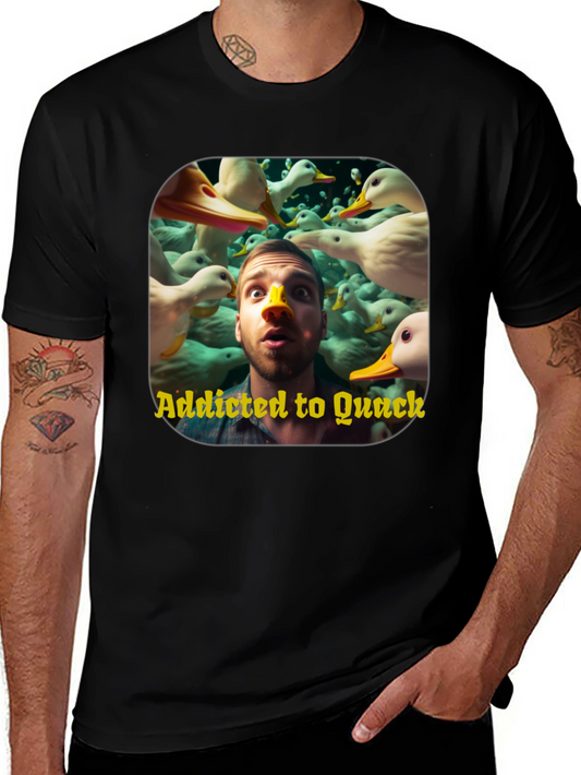 Addicted to Quack Graphic Tee - Duck Lover T-Shirt