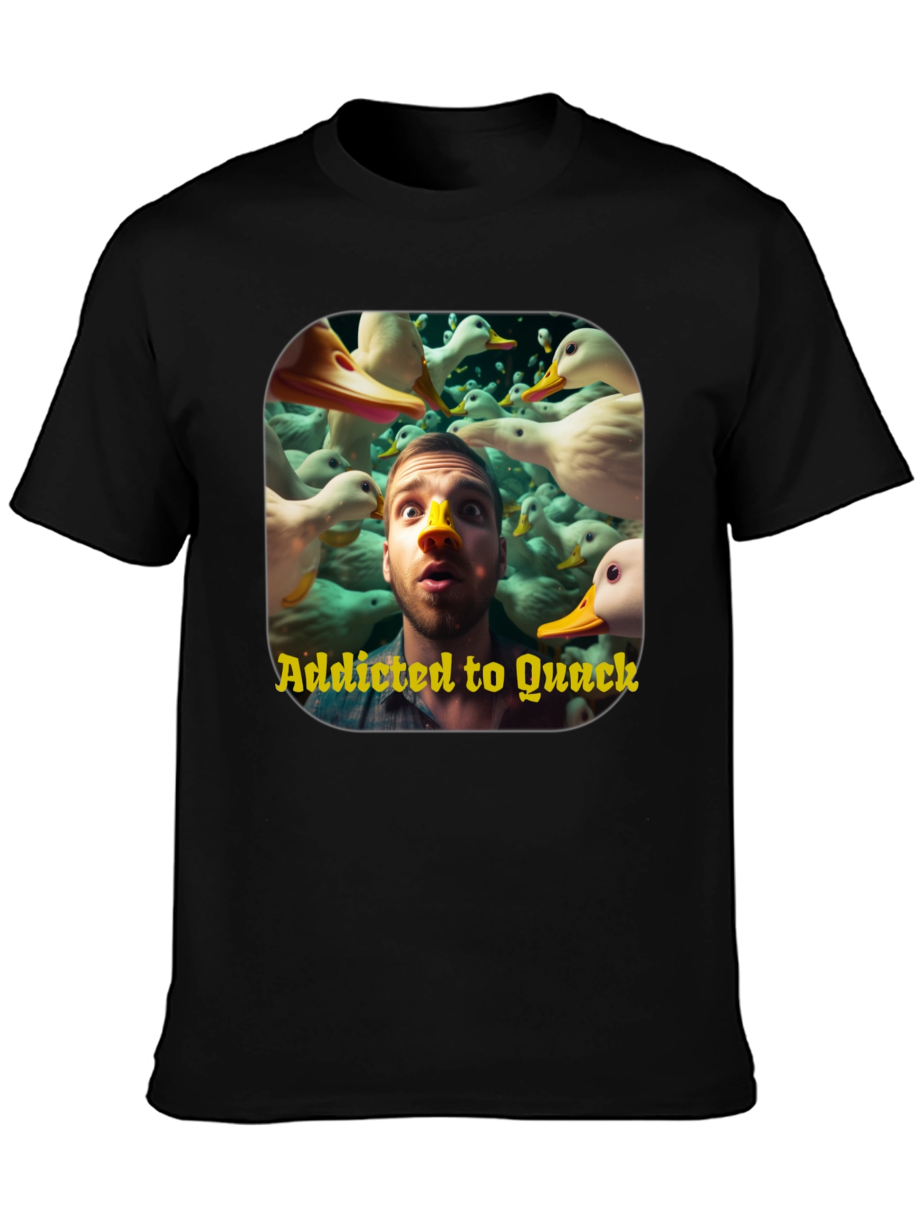 Addicted to Quack Graphic Tee - Duck Lover T-Shirt