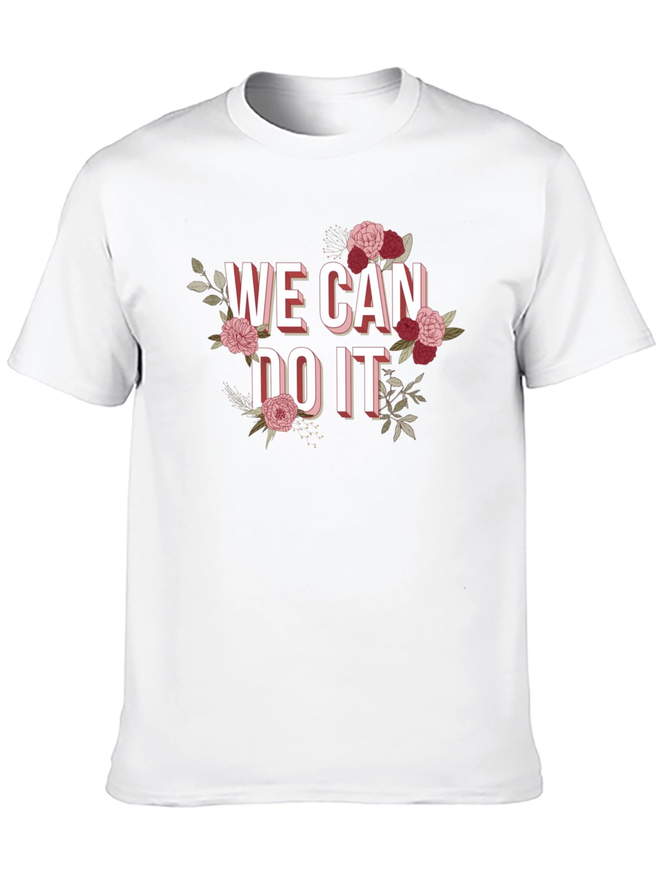 We Can Do It Floral Graphic Tee