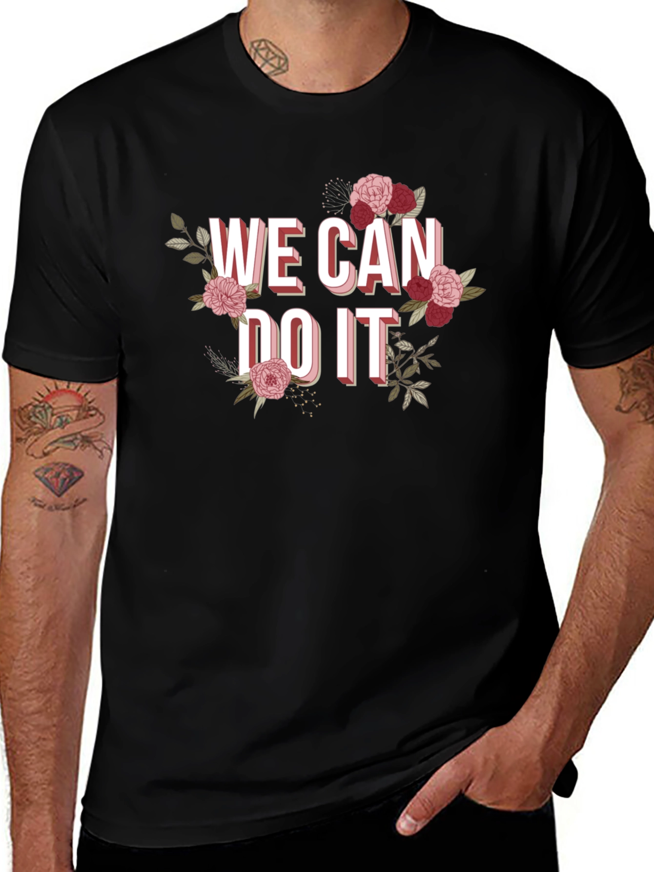 We Can Do It Floral Graphic Tee