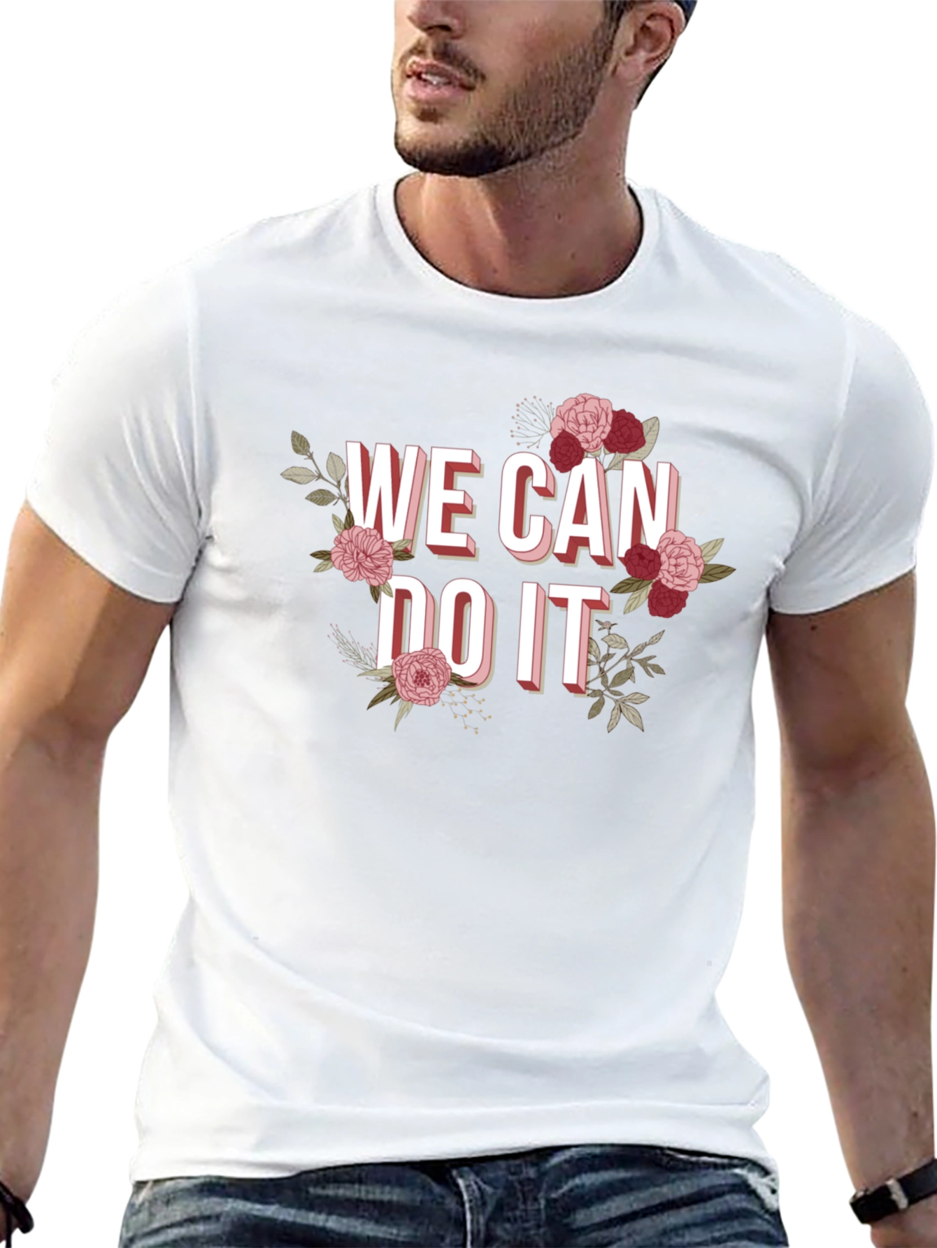 We Can Do It Floral Graphic Tee