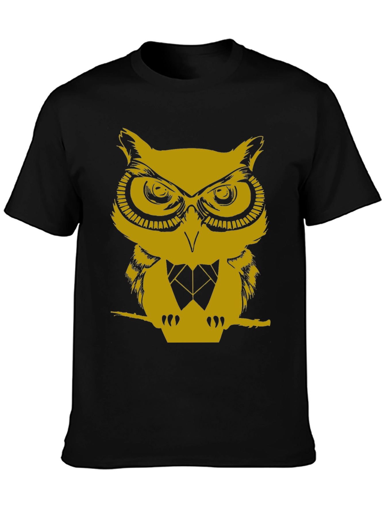 Owl Graphic Print Crew Neck T-Shirt