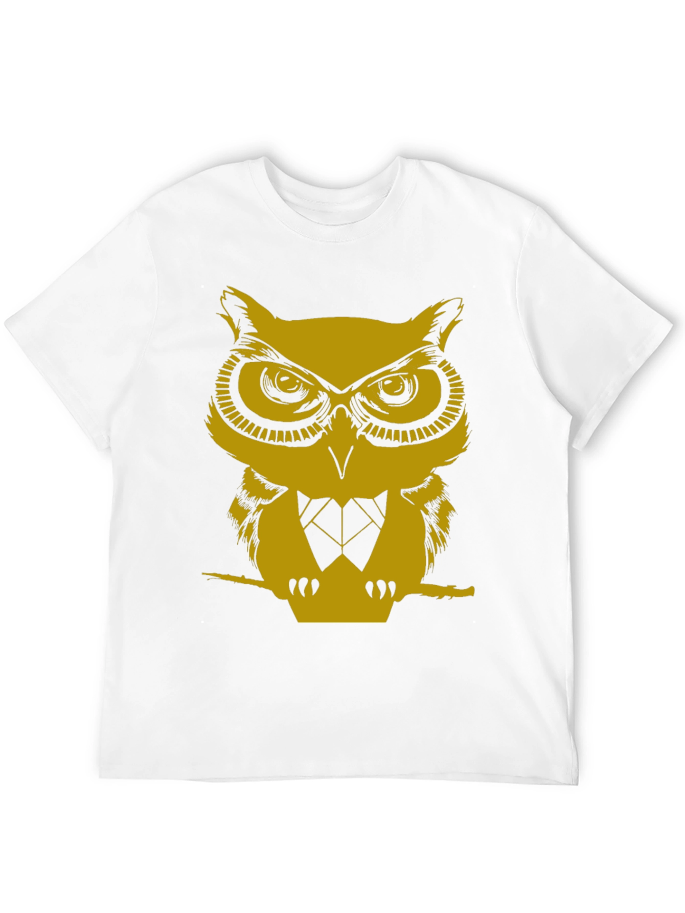 Owl Graphic Print Crew Neck T-Shirt