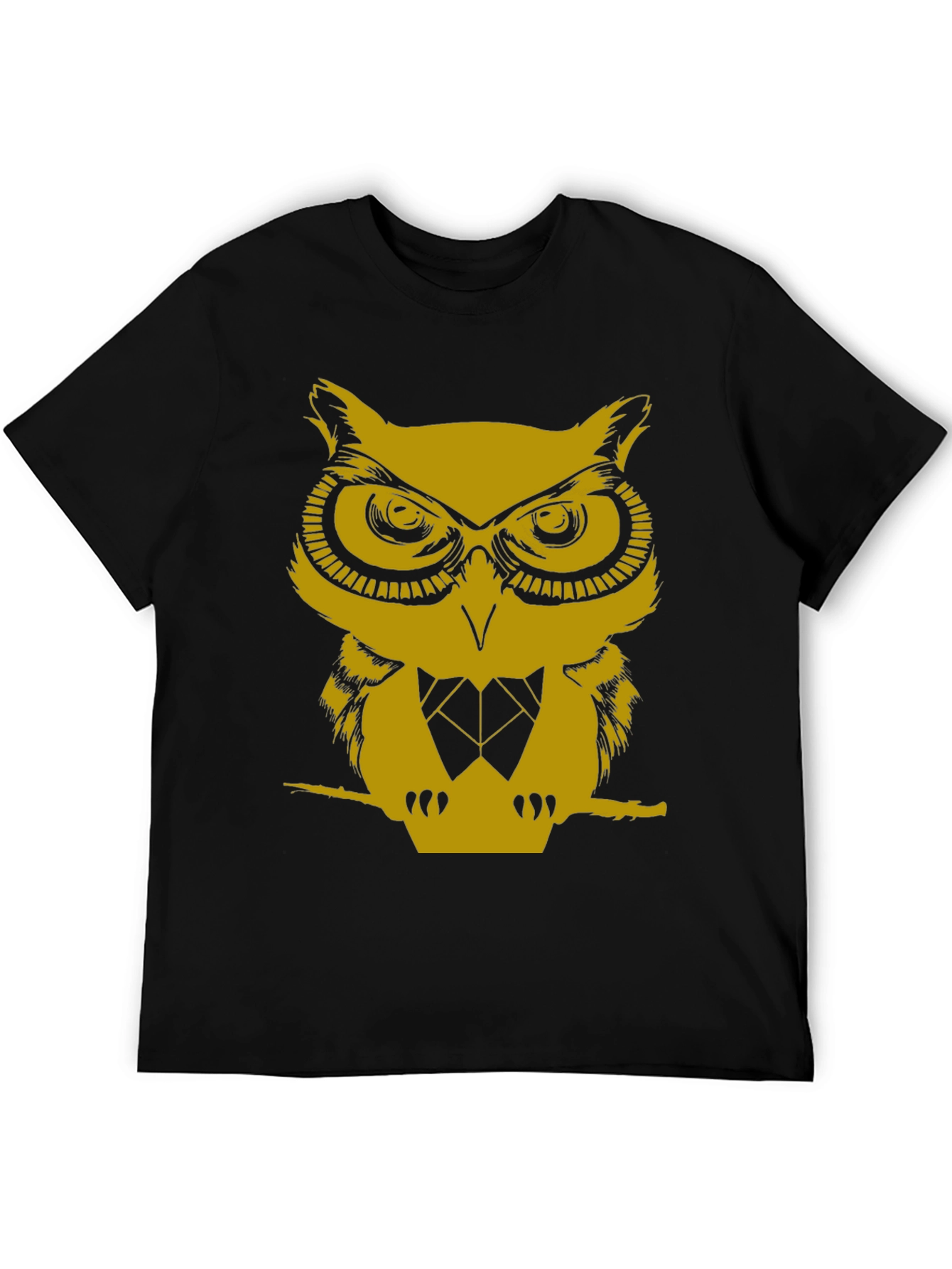 Owl Graphic Print Crew Neck T-Shirt