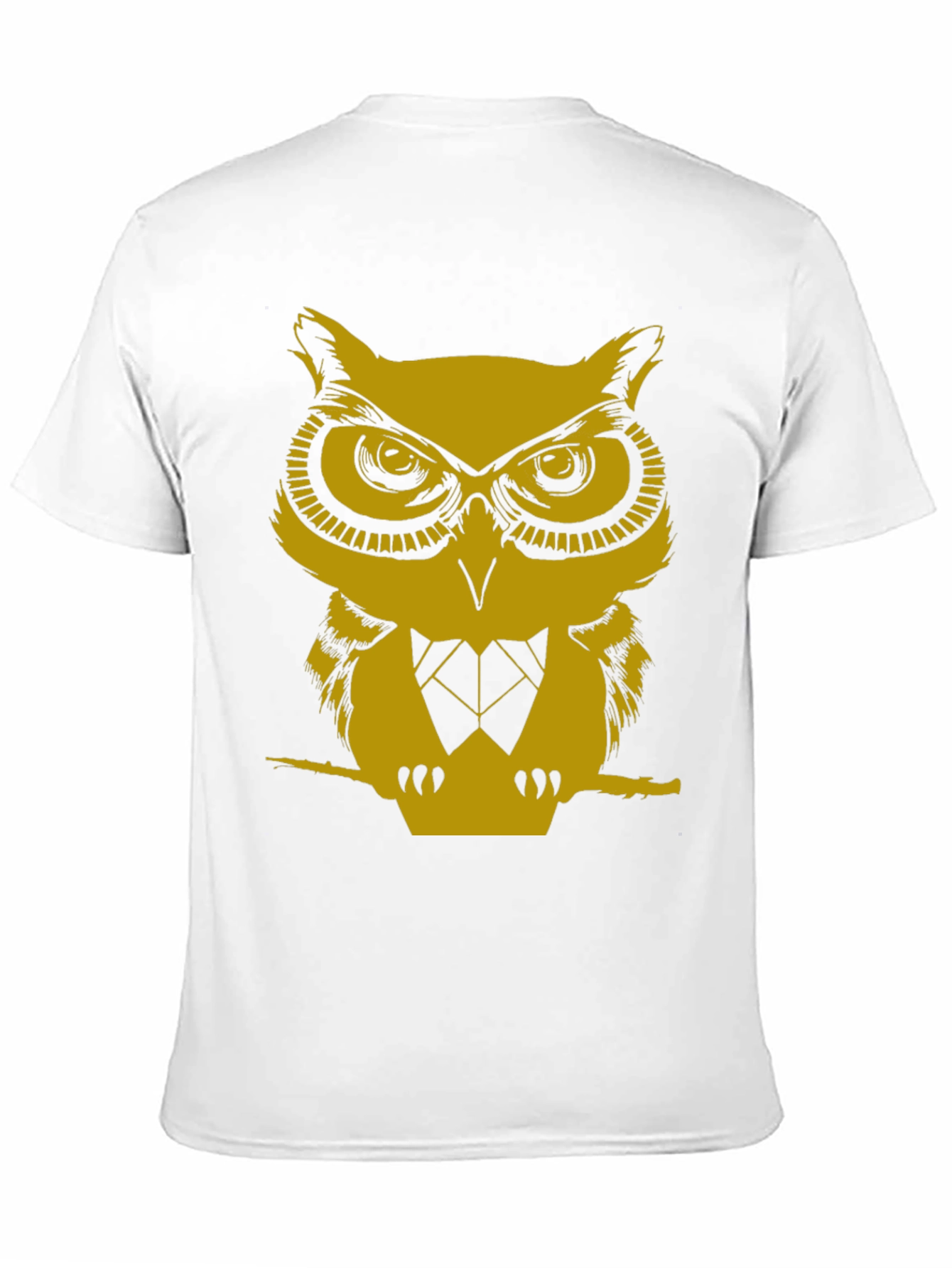Owl Graphic Print Crew Neck T-Shirt