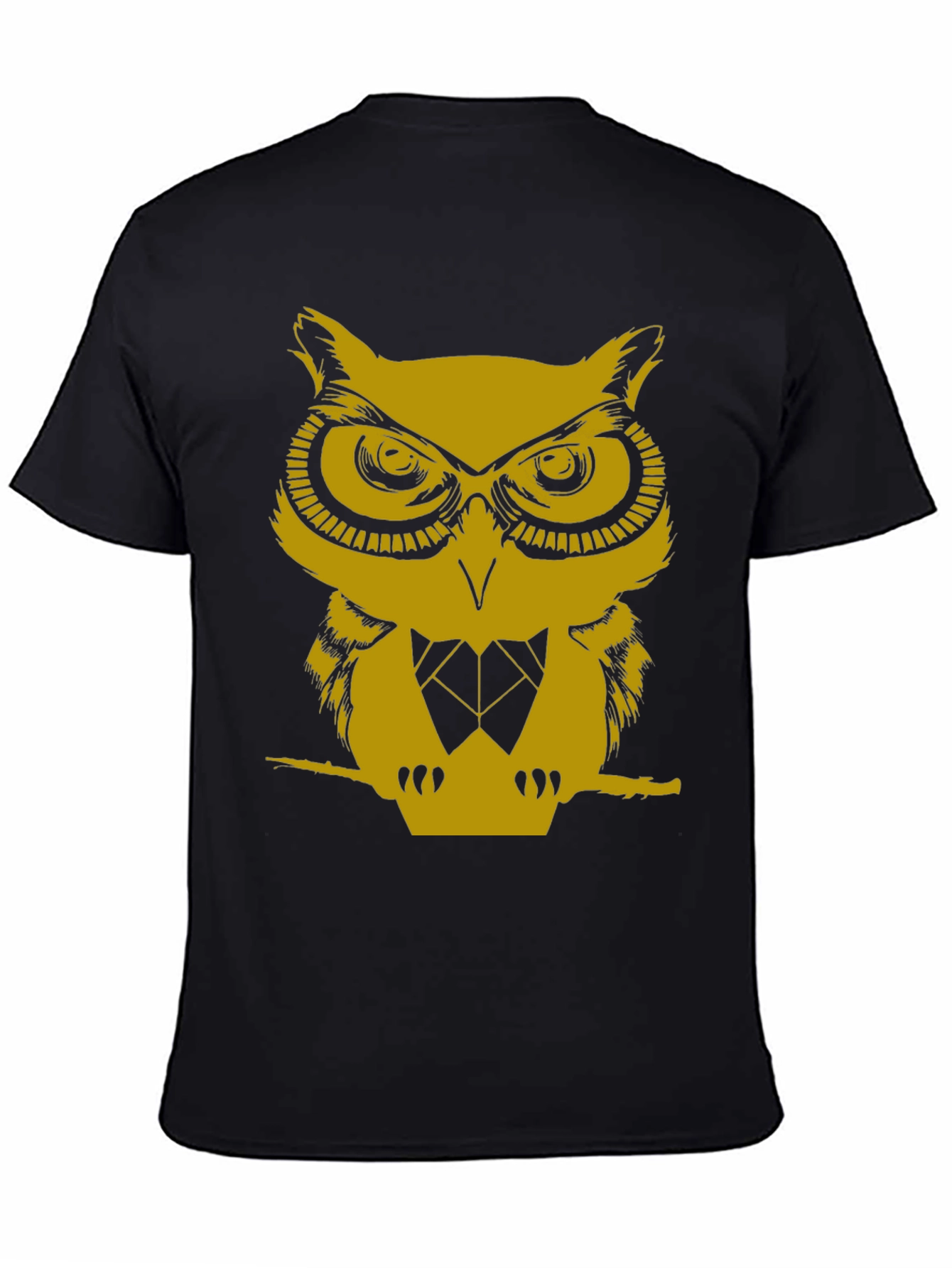 Owl Graphic Print Crew Neck T-Shirt