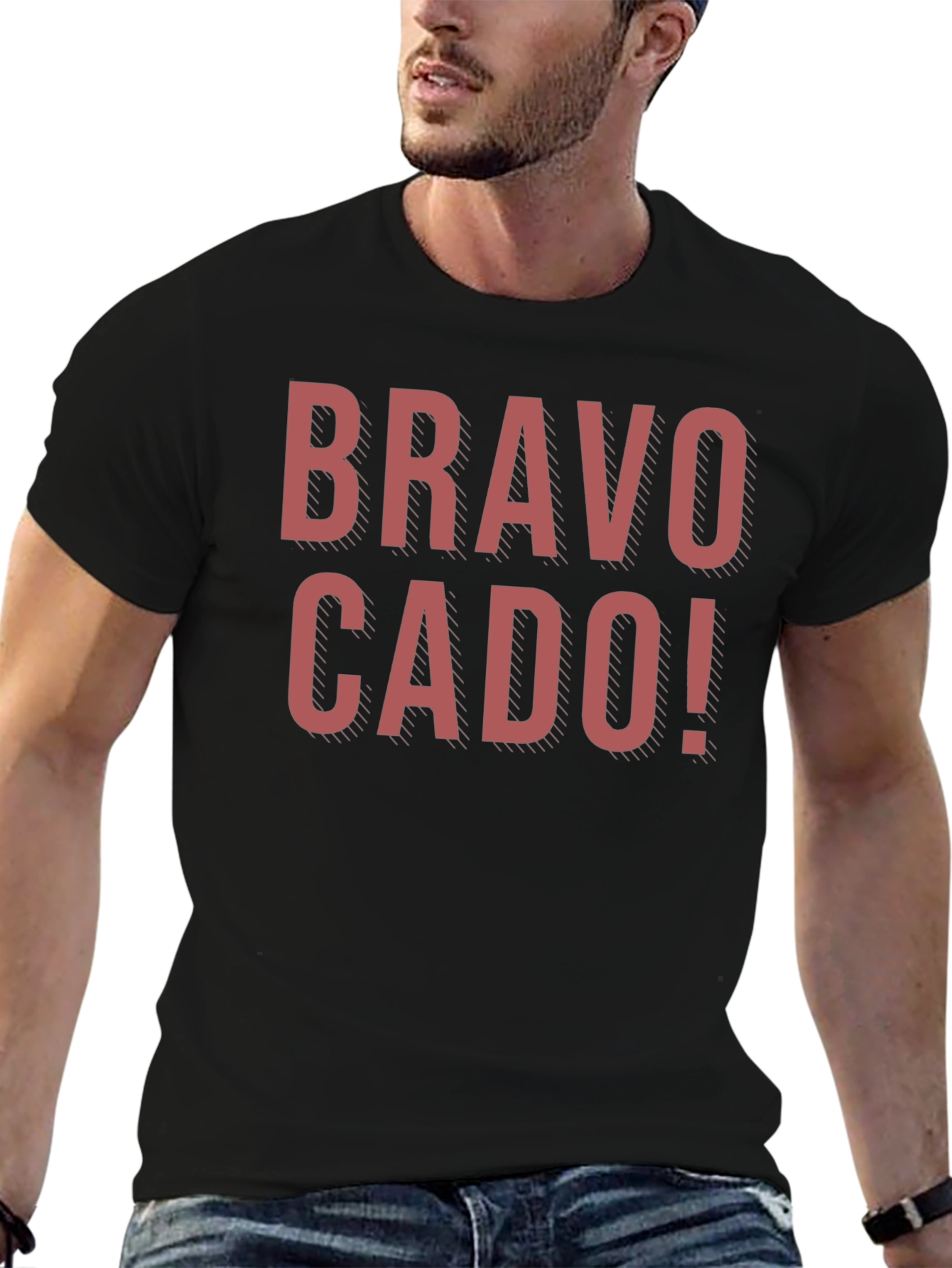 Bravo Cado! Graphic Tee - Soft Black T-Shirt