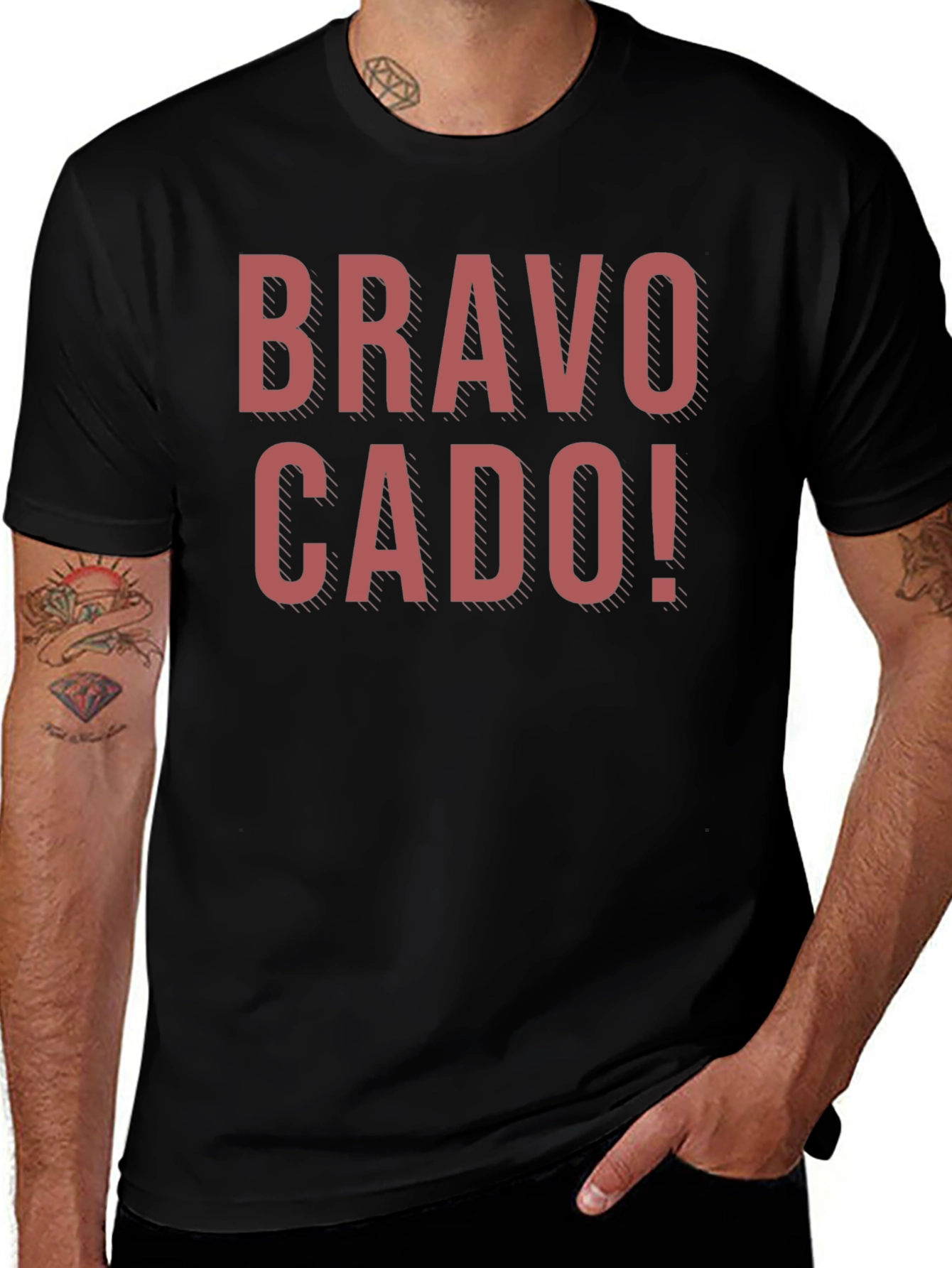 Bravo Cado! Graphic Tee - Soft Black T-Shirt
