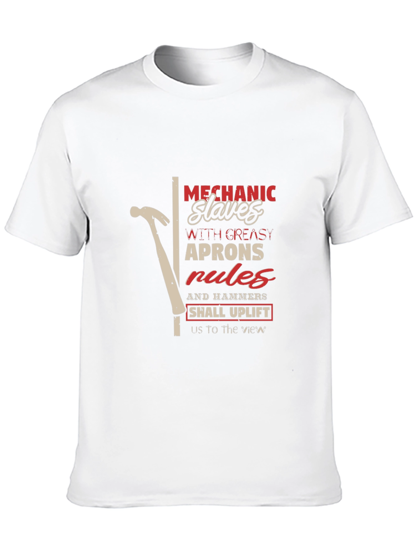 Mechanics Hammer & Slogan Graphic Tee - Black