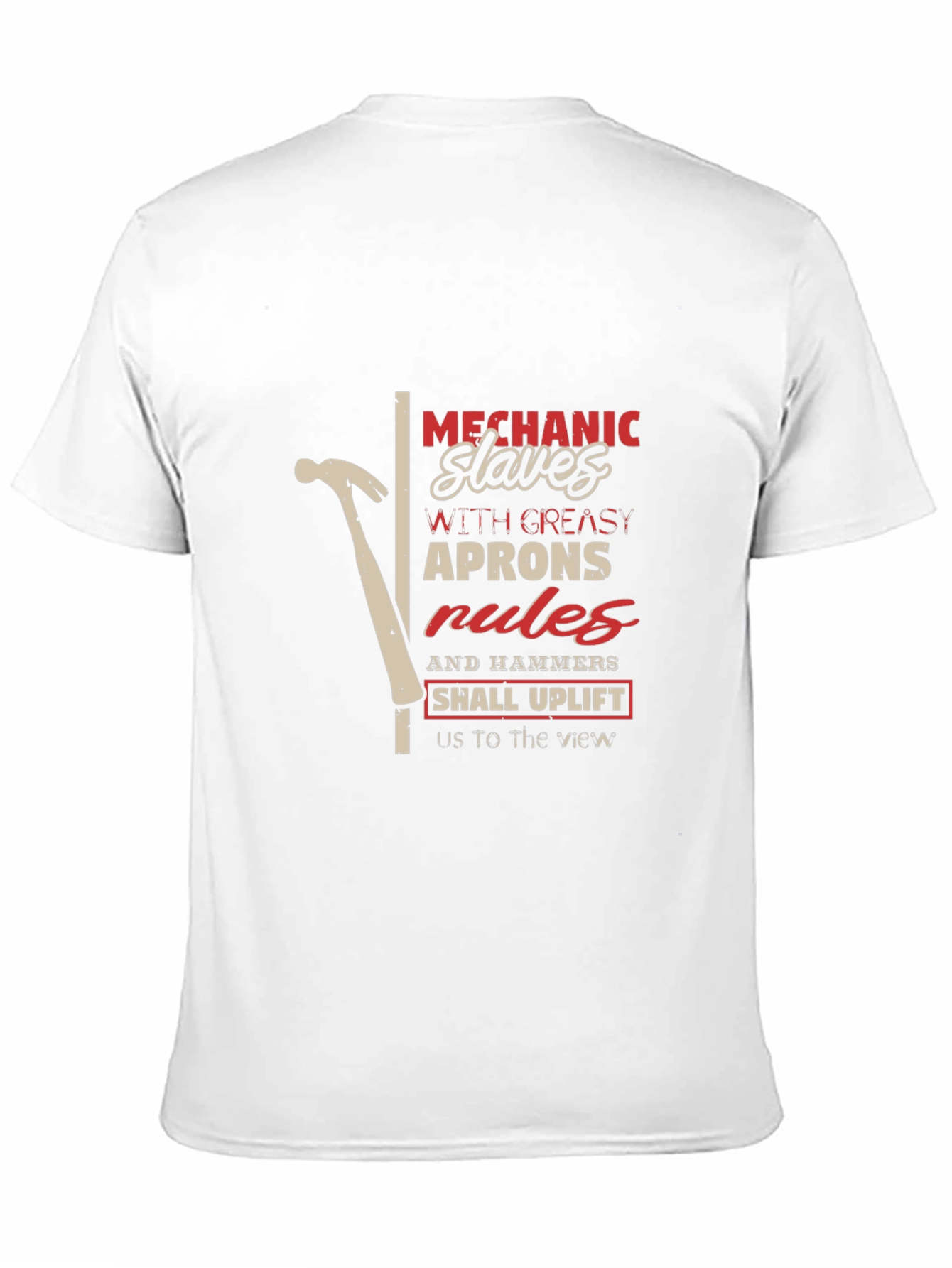 Mechanics Hammer & Slogan Graphic Tee - Black