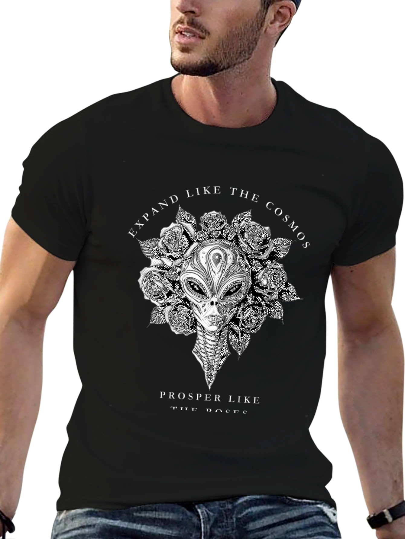 Cosmic Alien Graphic T-Shirt - Expand & Prosper