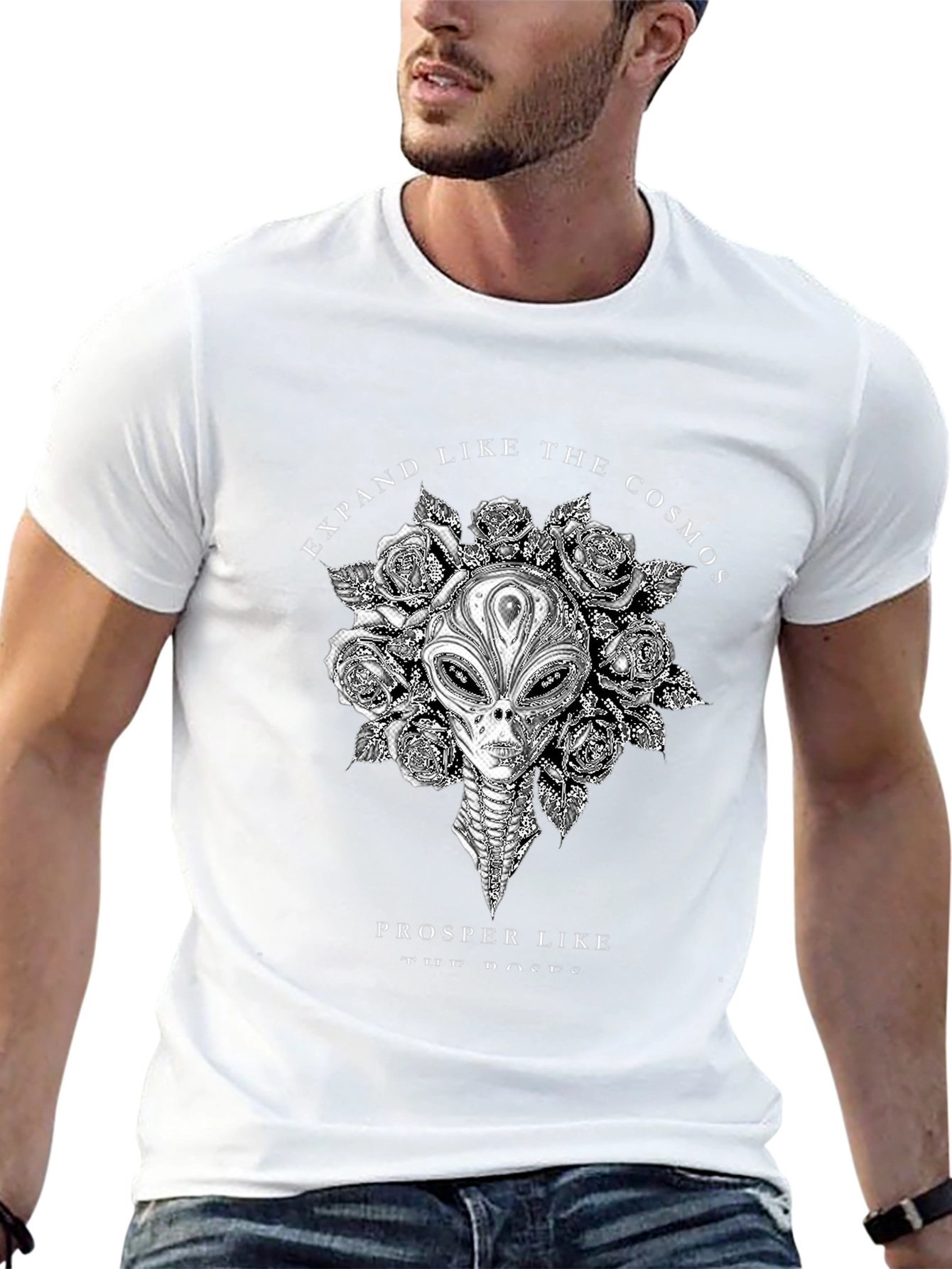 Cosmic Alien Graphic T-Shirt - Expand & Prosper
