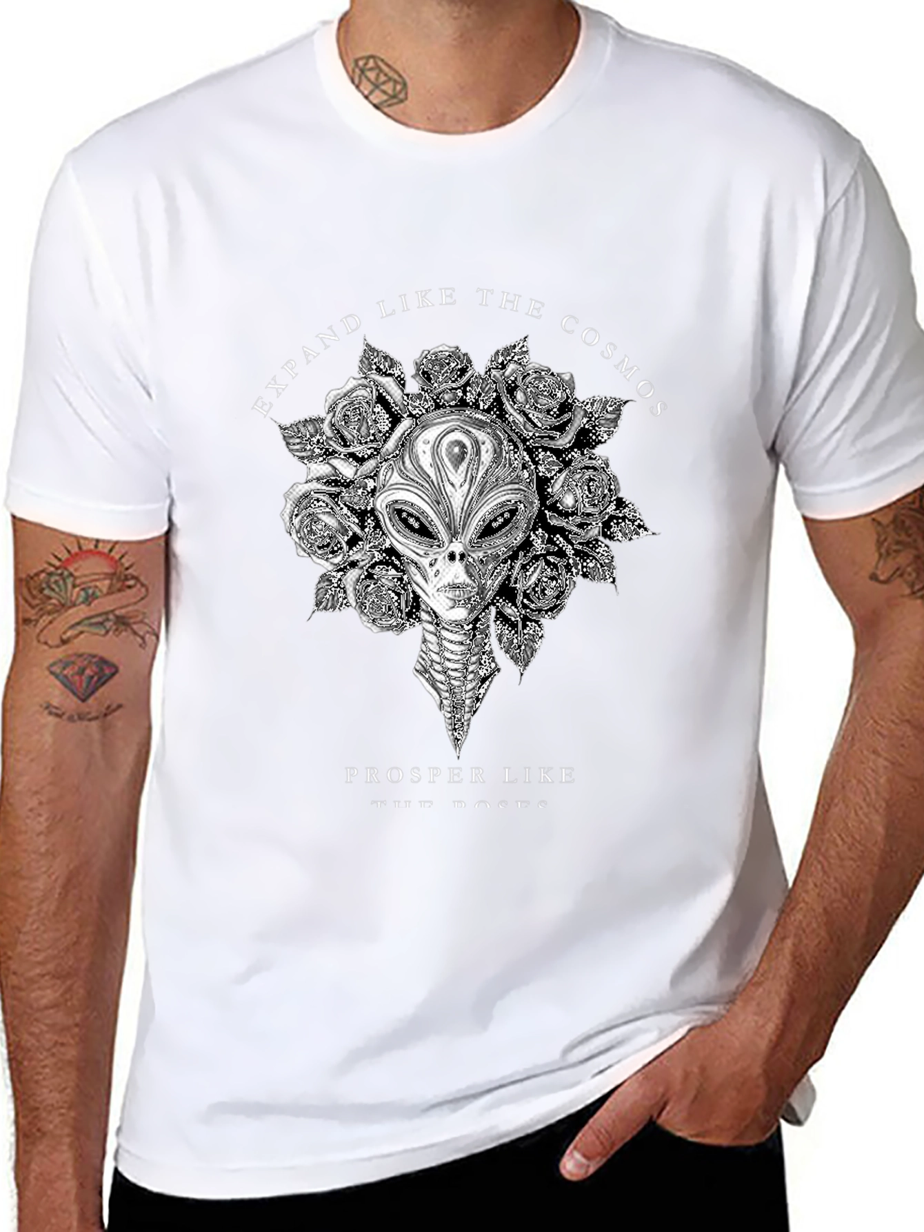 Cosmic Alien Graphic T-Shirt - Expand & Prosper