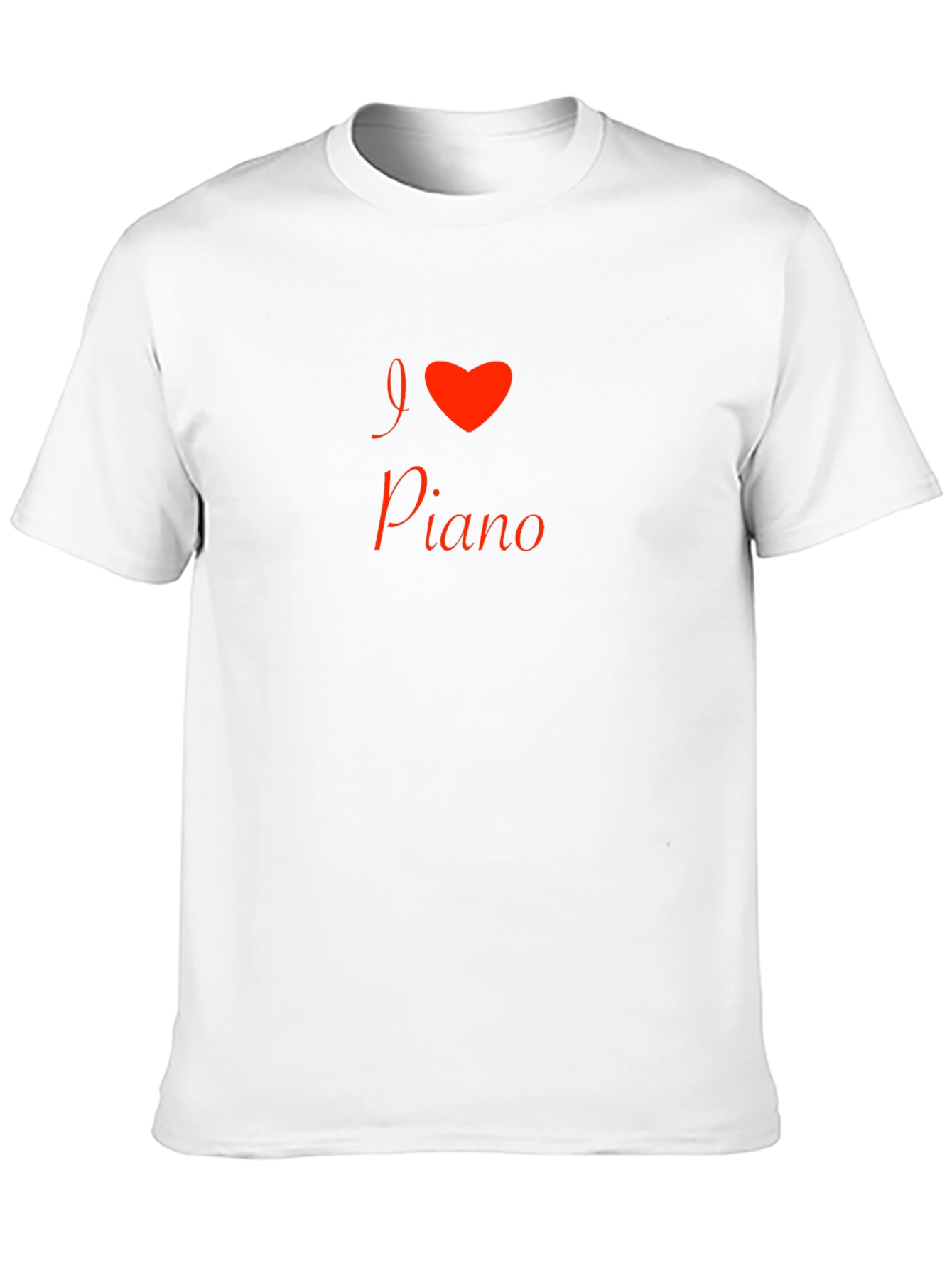 I Love Piano Graphic Tee - Black