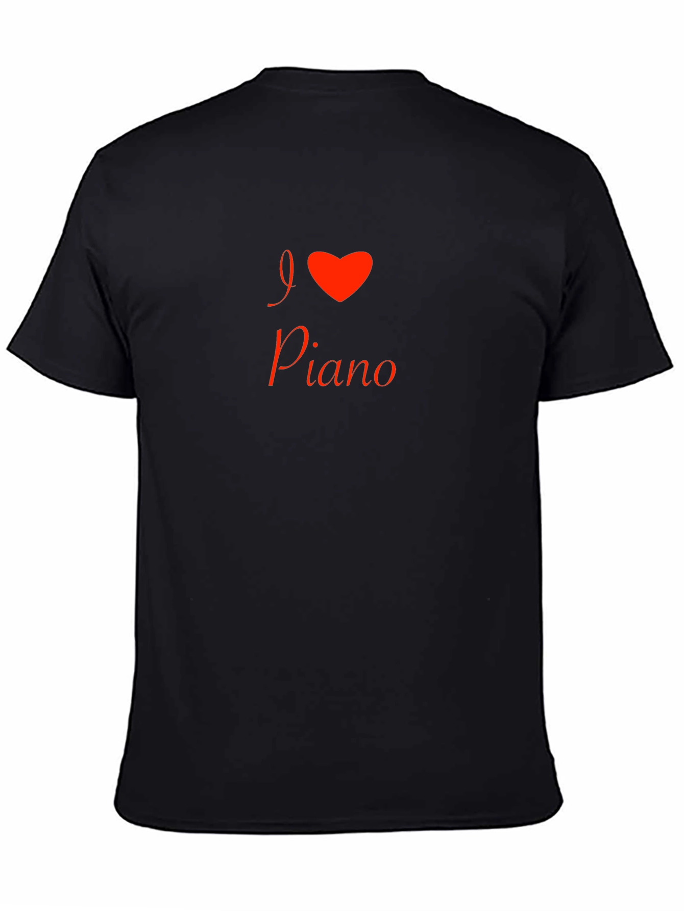 I Love Piano Graphic Tee - Black