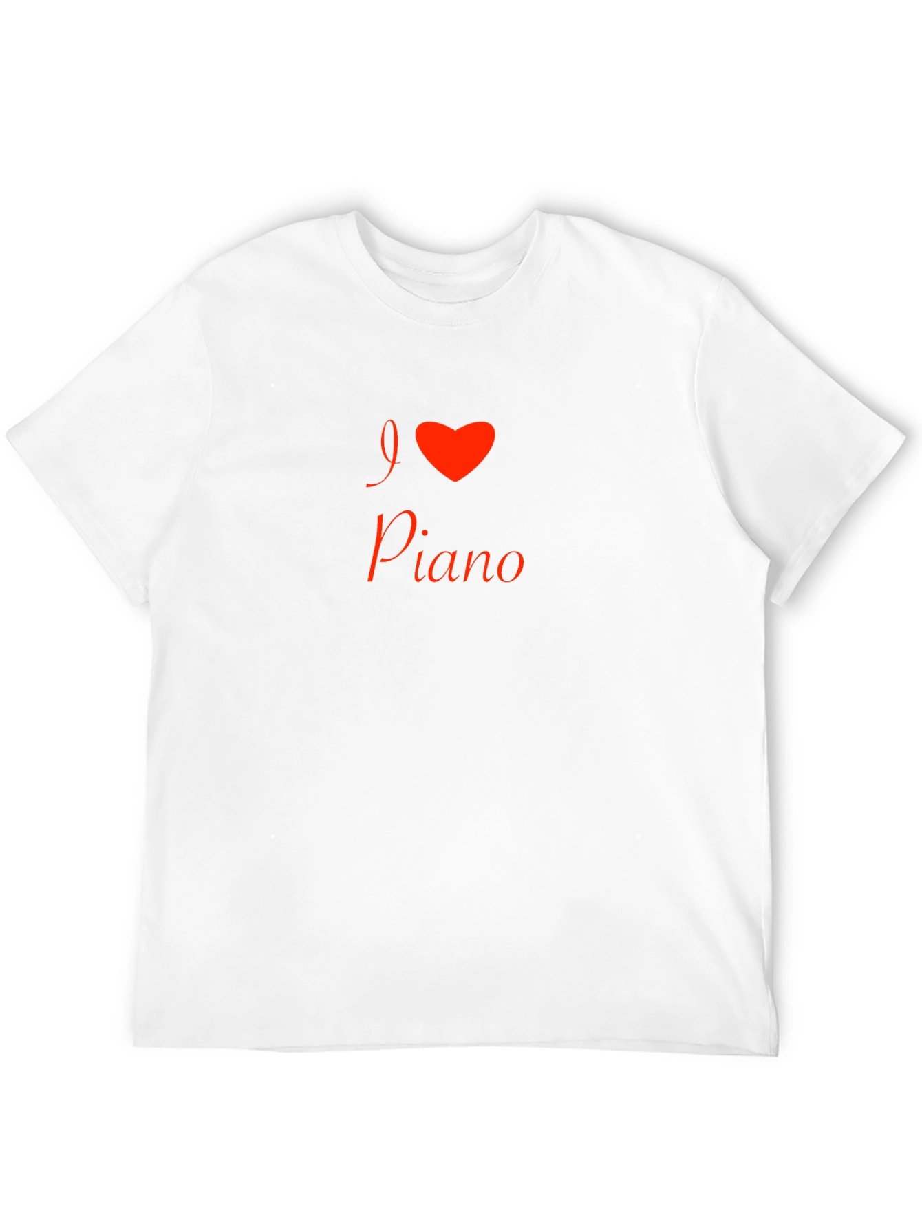 I Love Piano Graphic Tee - Black