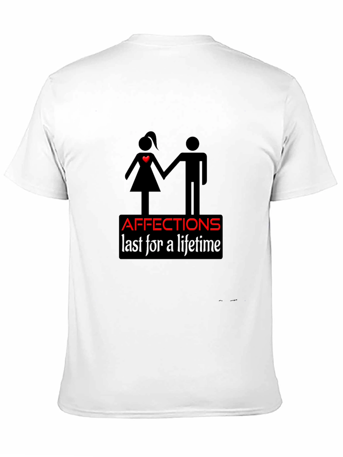 Affection Lasts a Lifetime Graphic Black T-Shirt