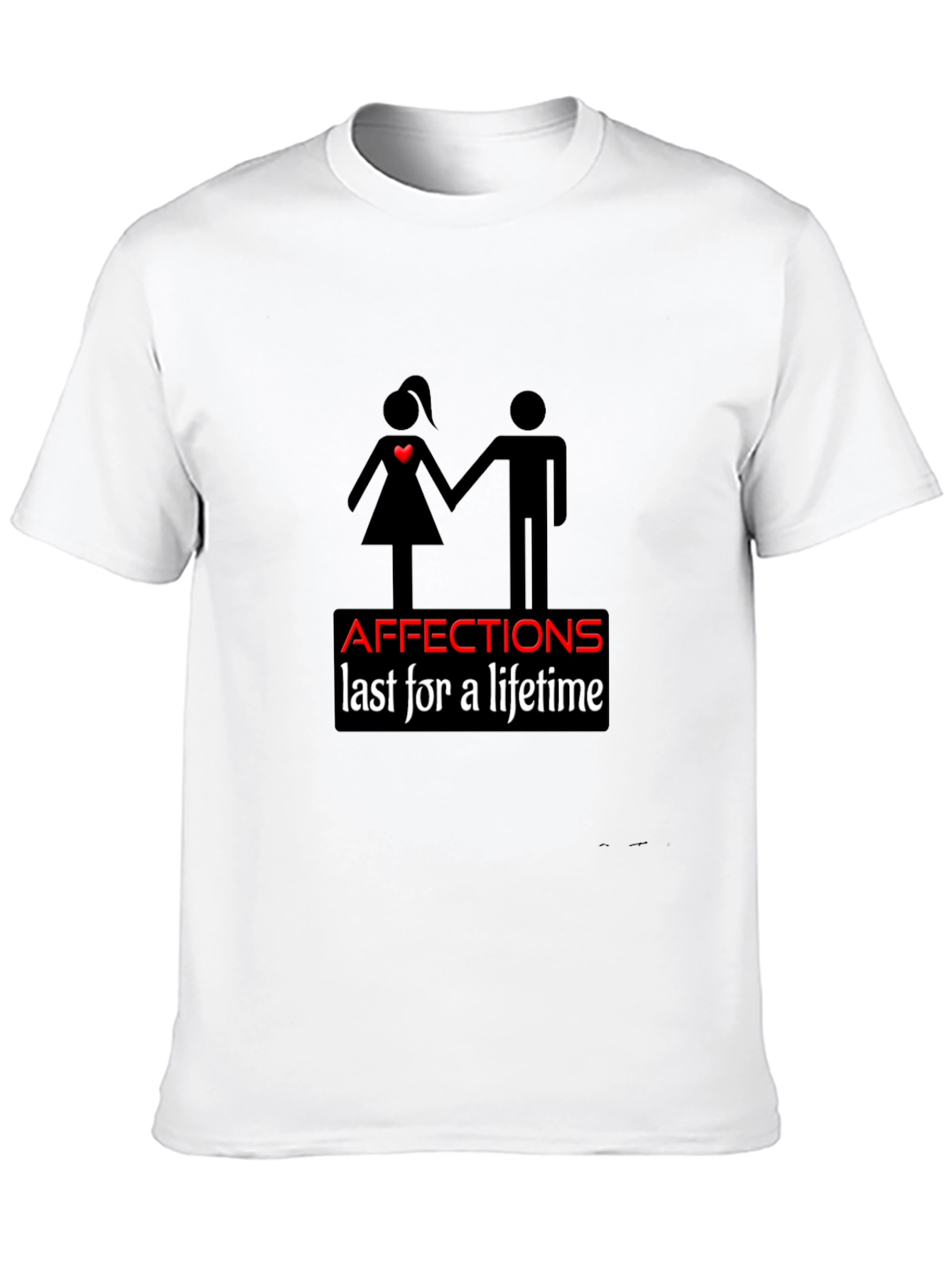 Affection Lasts a Lifetime Graphic Black T-Shirt