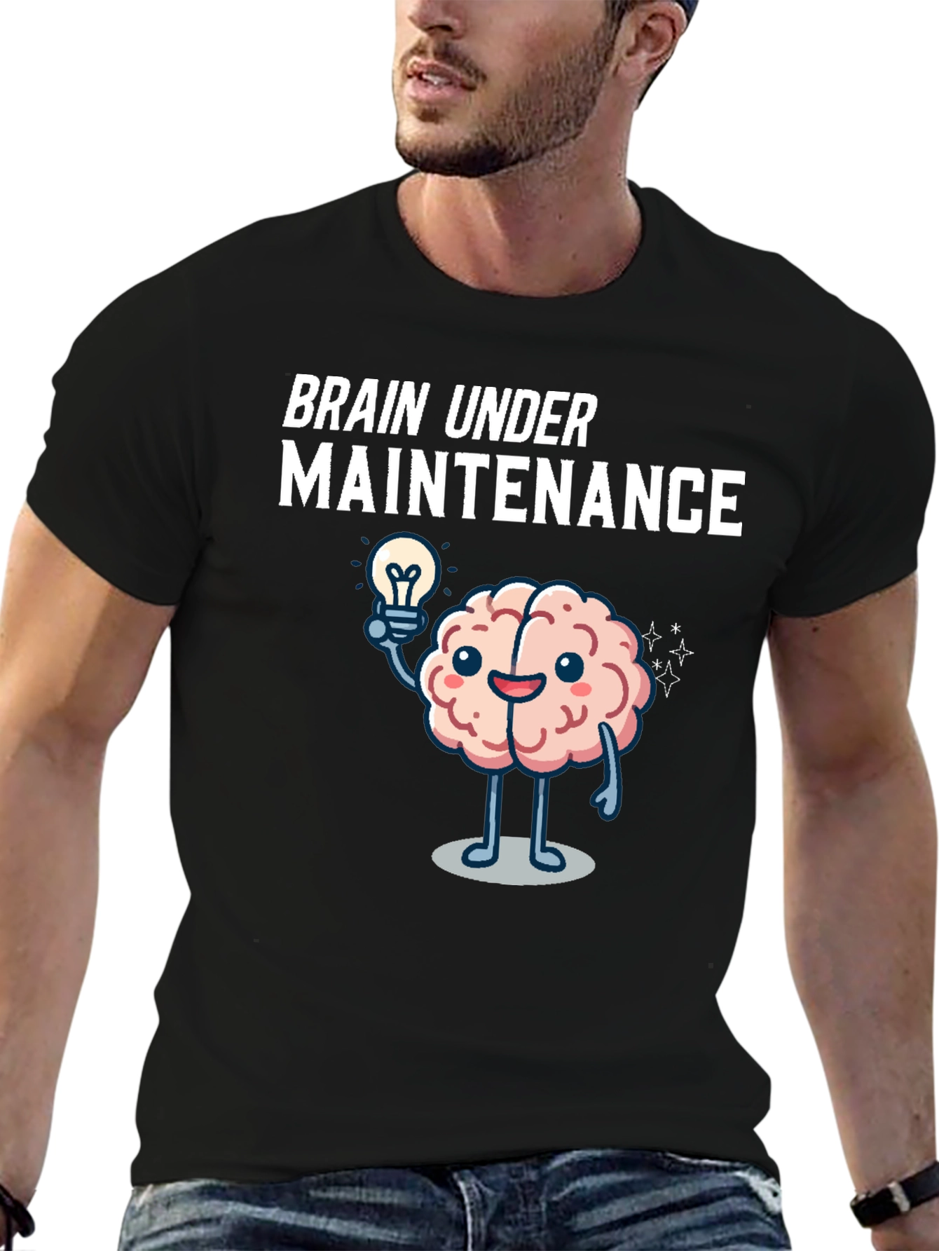 Brain Under Maintenance Graphic T-Shirt
