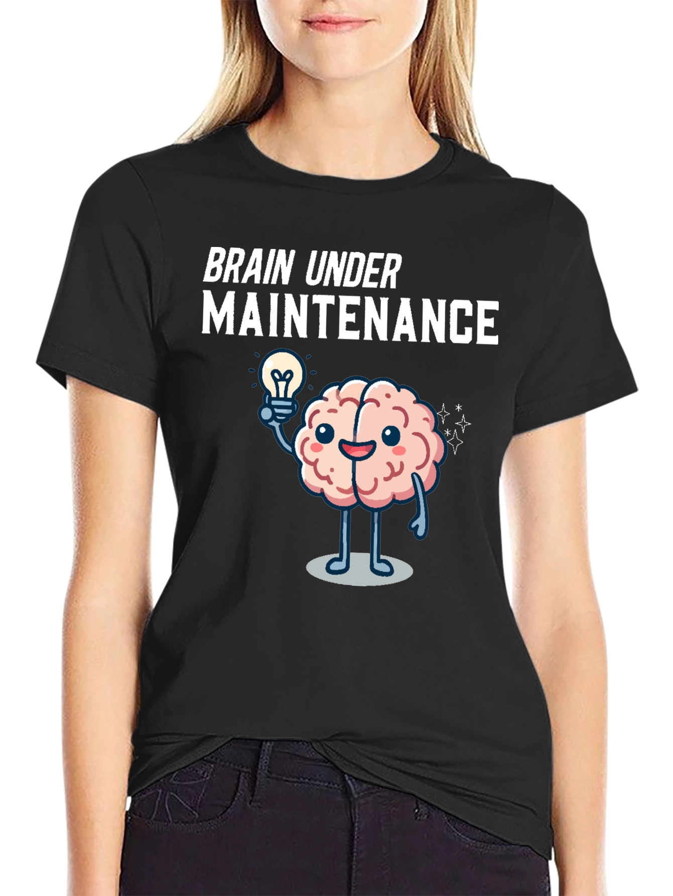 Brain Under Maintenance Graphic T-Shirt
