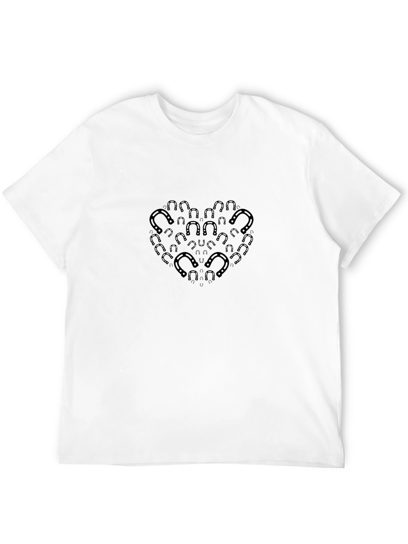 Horseshoe Heart Tee - Black Graphic T-Shirt