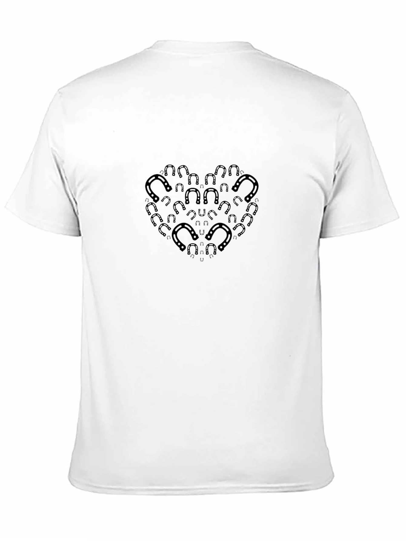 Horseshoe Heart Tee - Black Graphic T-Shirt