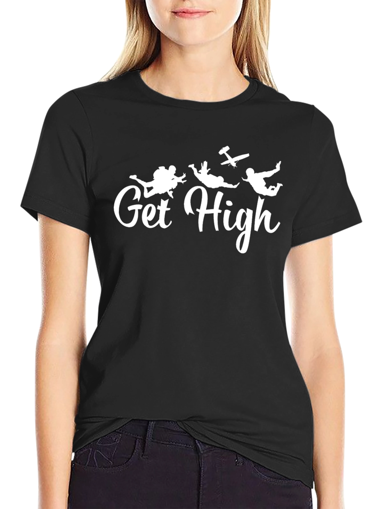 Get High Skydiving Graphic Tee