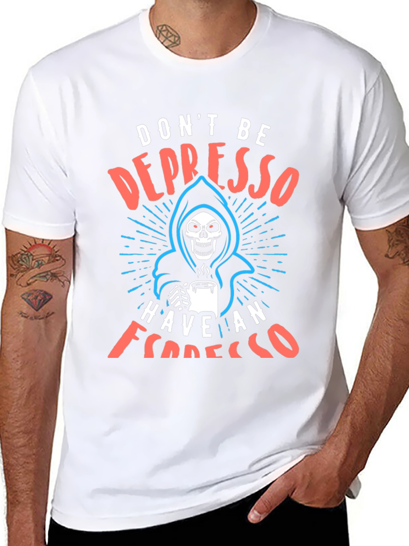 Dont Be Depresso - Espresso Grim Reaper T-Shirt