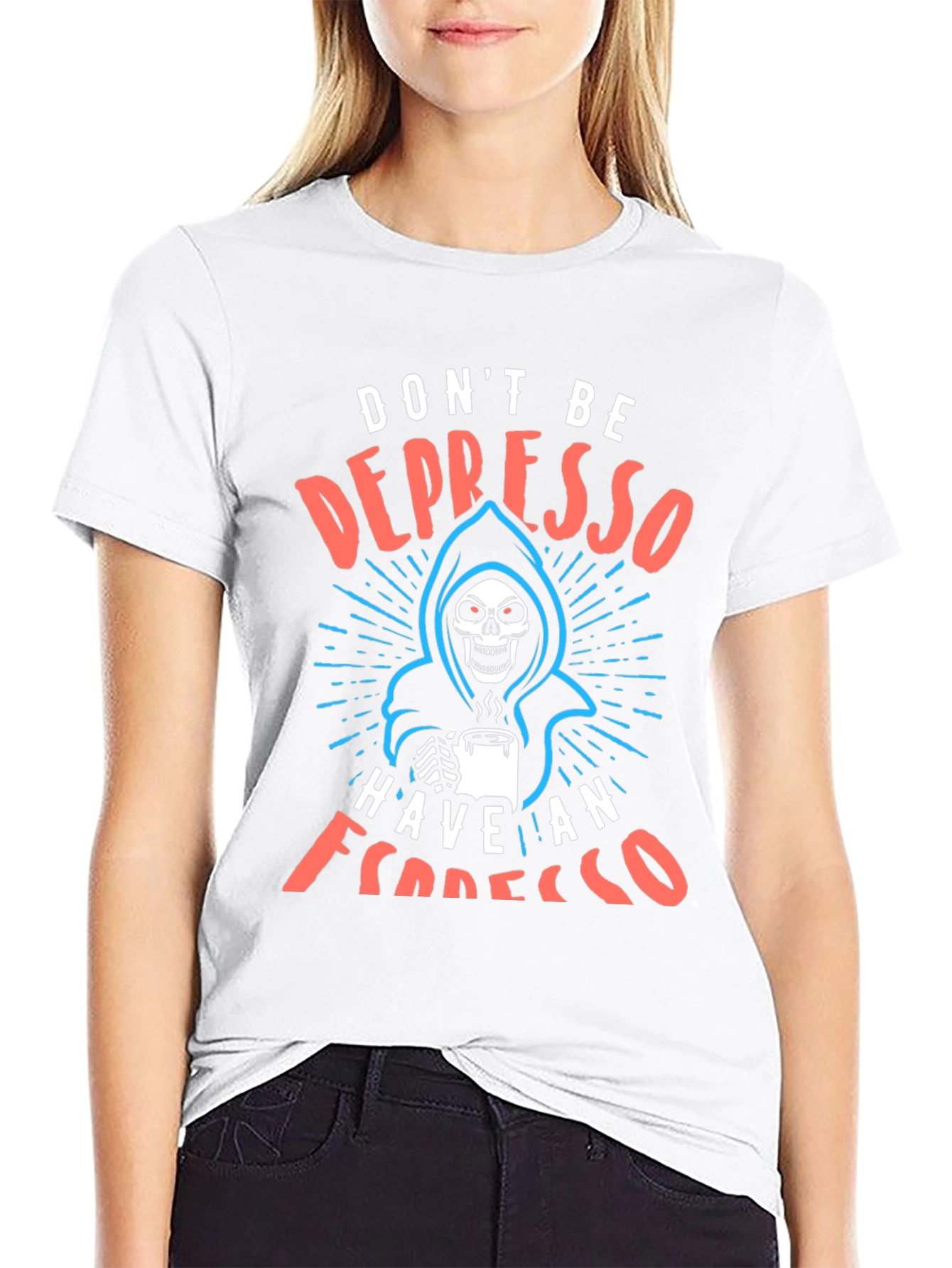 Dont Be Depresso - Espresso Grim Reaper T-Shirt