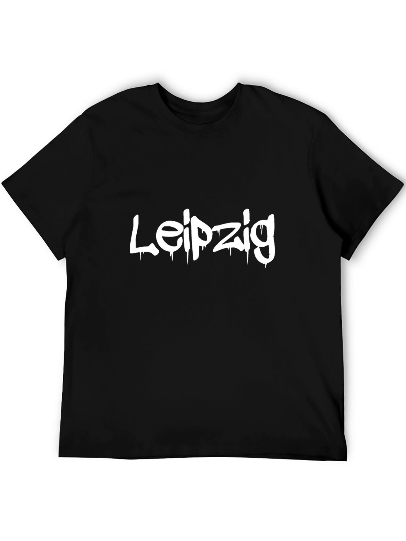 Leipzig Graphic Tee - Black Cotton T-Shirt
