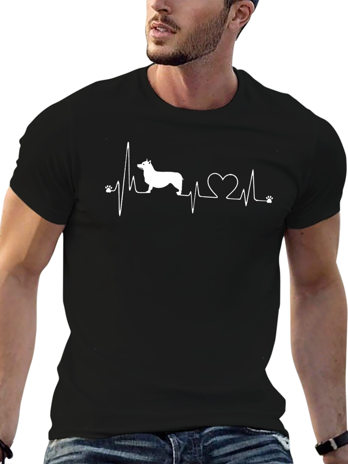 Dog Breed Heartbeat Graphic Tee