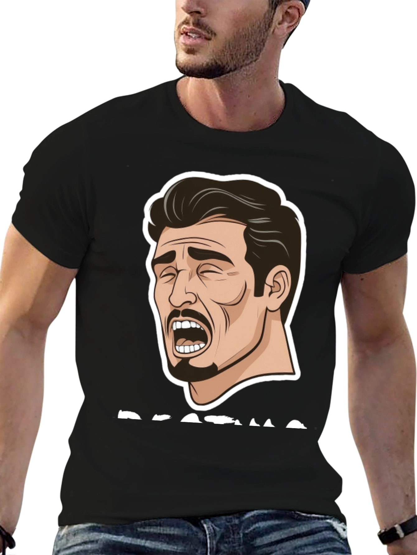 Dramatic Meme Graphic T-Shirt - Black